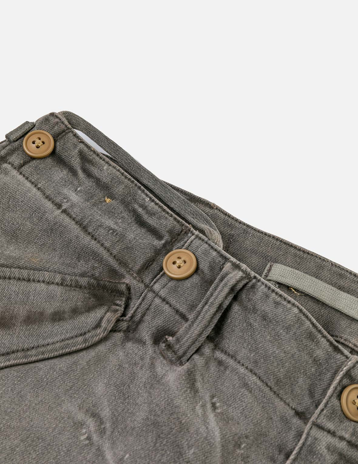 Washed Daicock Embroidery Wide-leg Cargo Jeans