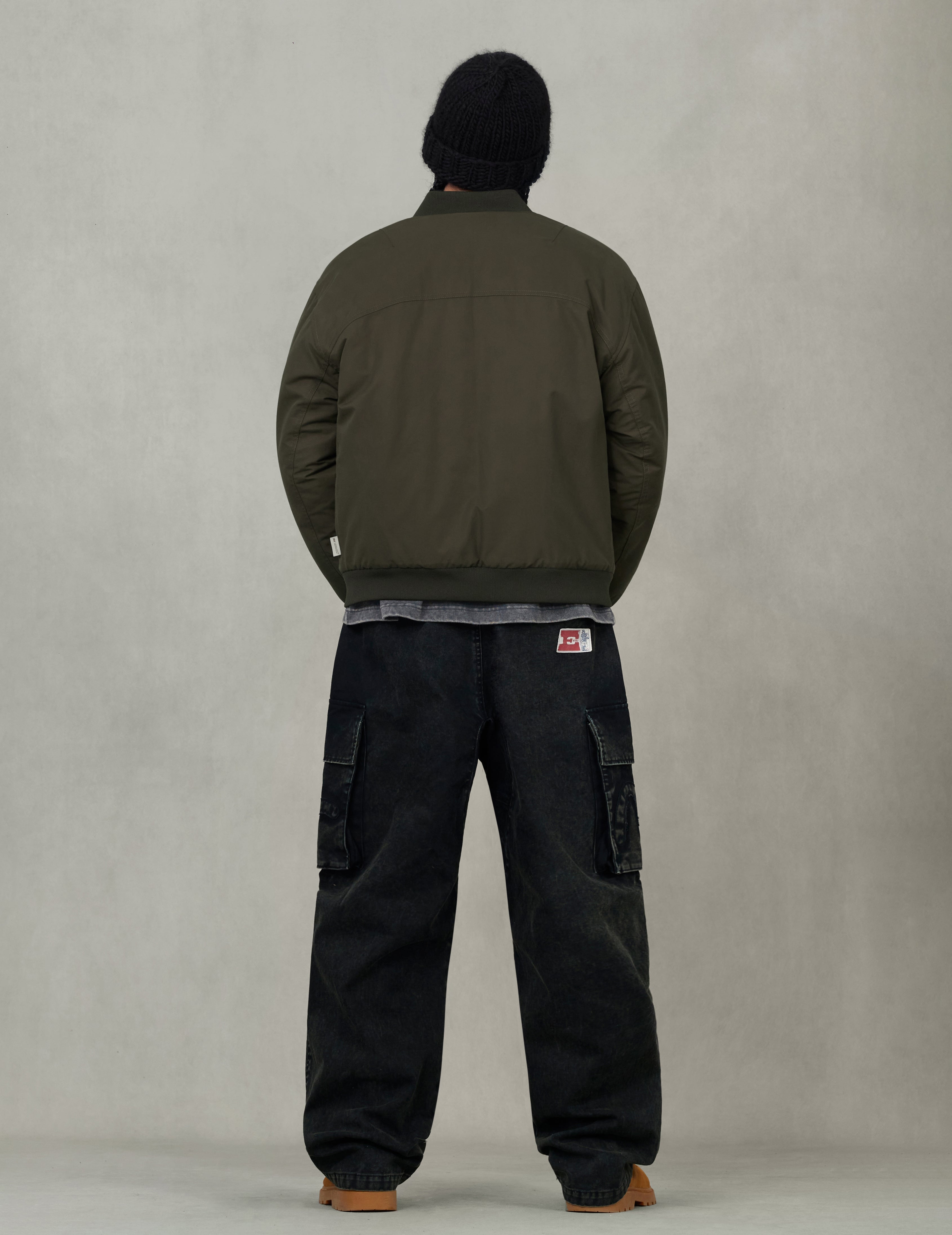 E and Seagull Appliqué Print Regular Fit Bomber Jacket