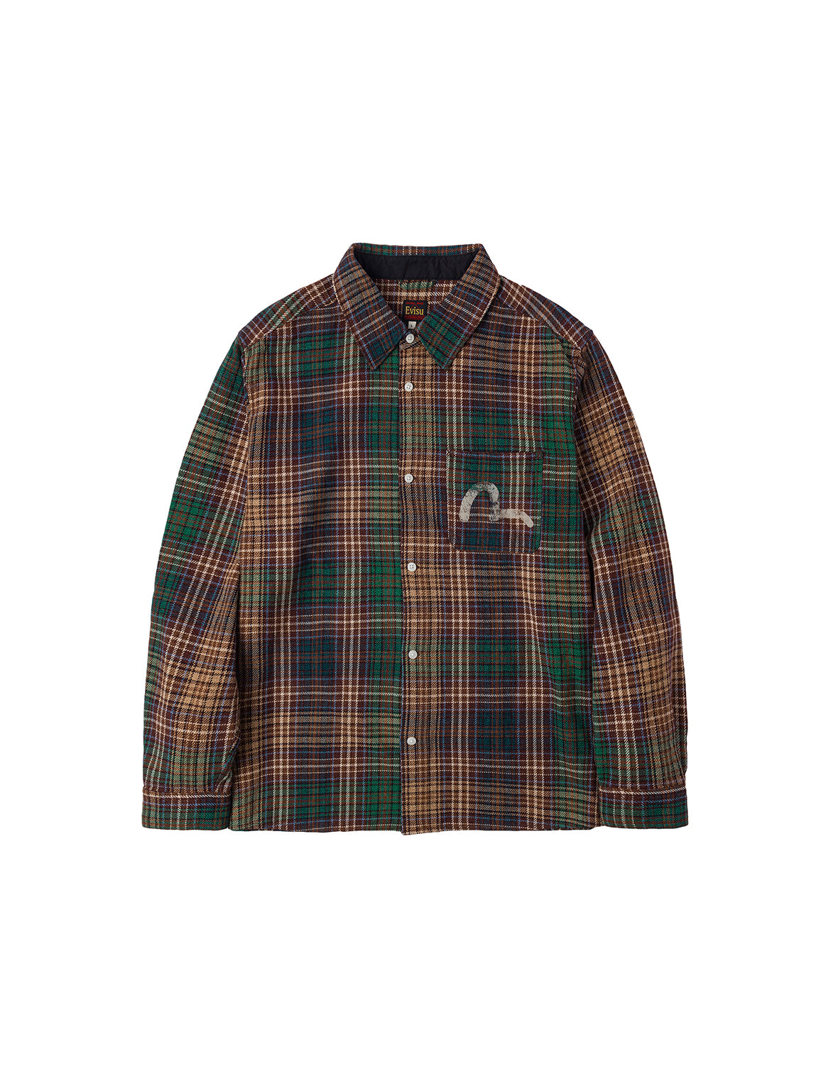 Seagull Print Regular Fit Flannel Check Shirt