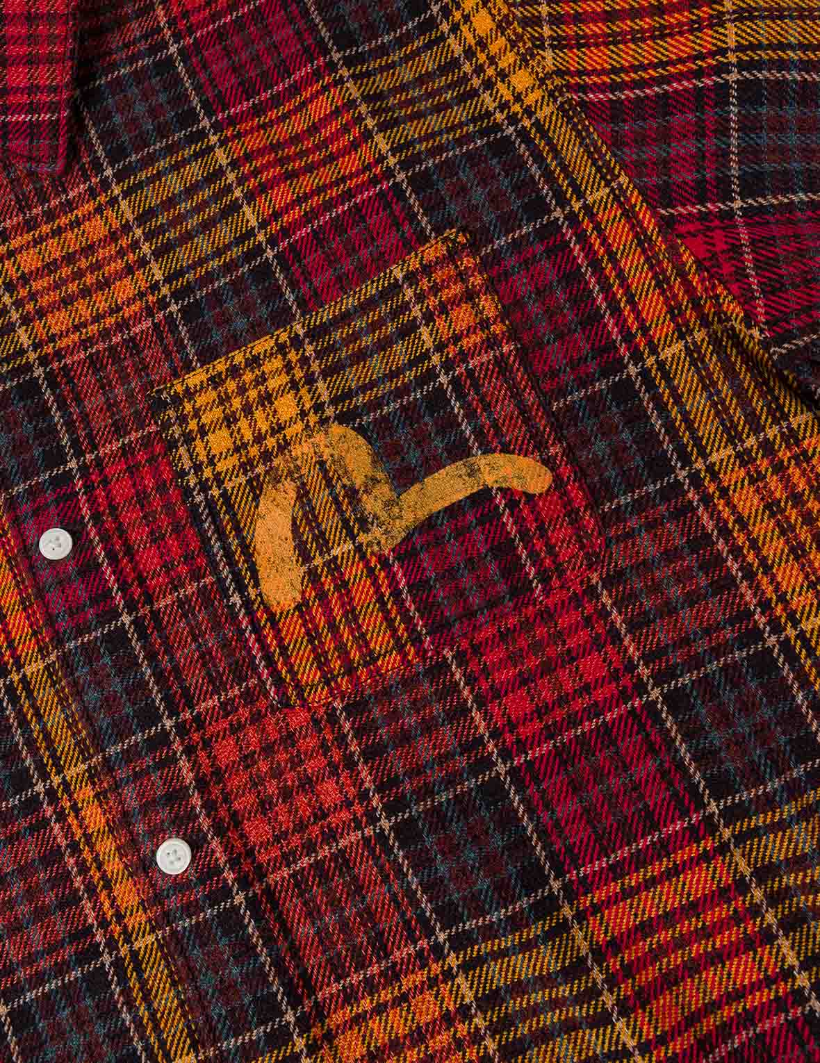 Seagull Print Regular Fit Flannel Check Shirt