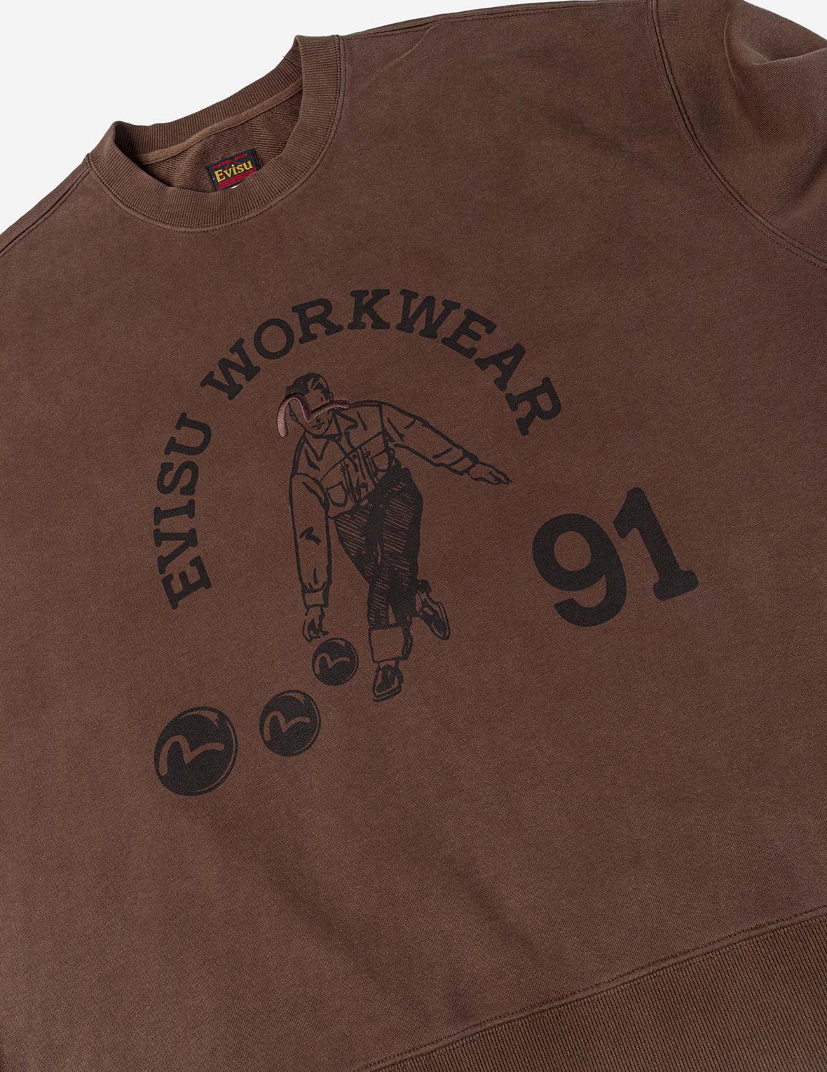 Bowling Workwear Print Relax Fit Sweatshirt