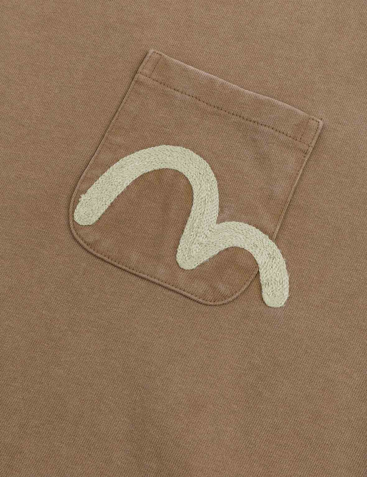 Seagull Embroidery Pocket Relax Fit Long-sleeve T-shirt