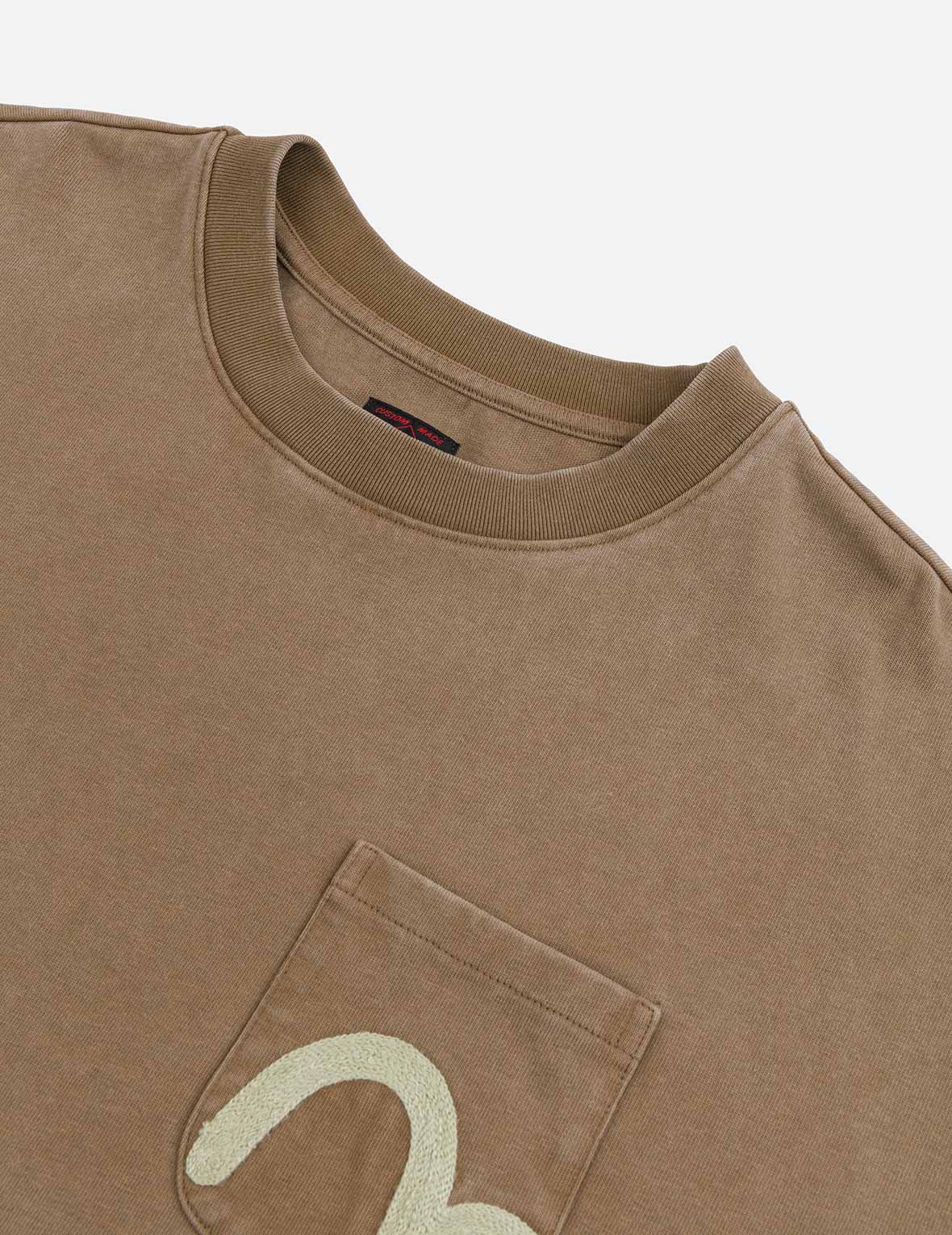 Seagull Embroidery Pocket Relax Fit Long-sleeve T-shirt