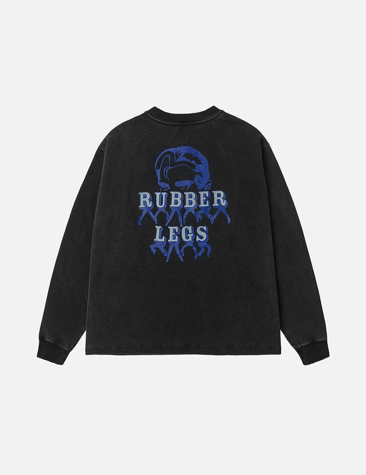 Seagull and Rubber Legs Print Relax Fit Long-sleeve T-shirt