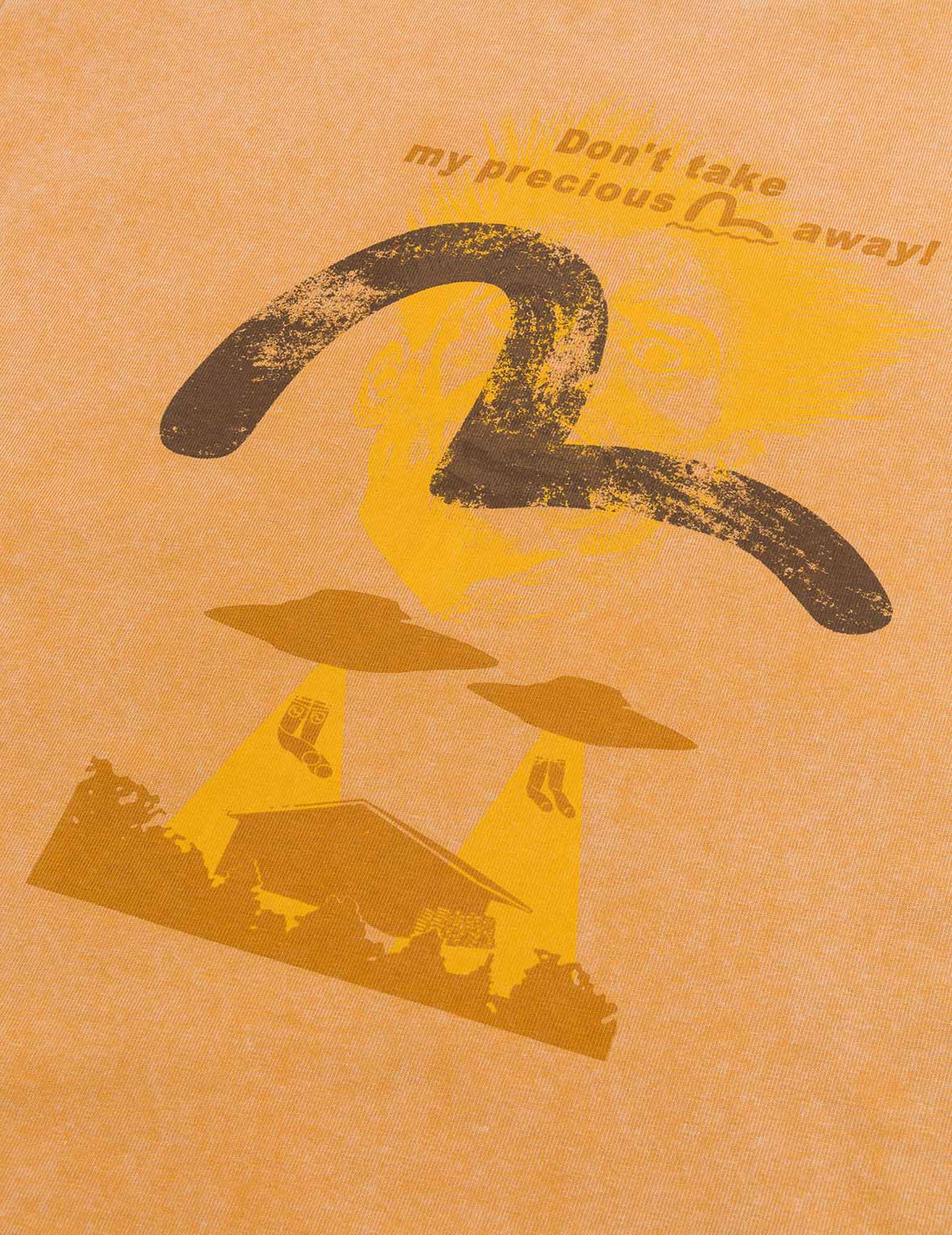 UFO Abduction Print Relax Fit T-shirt