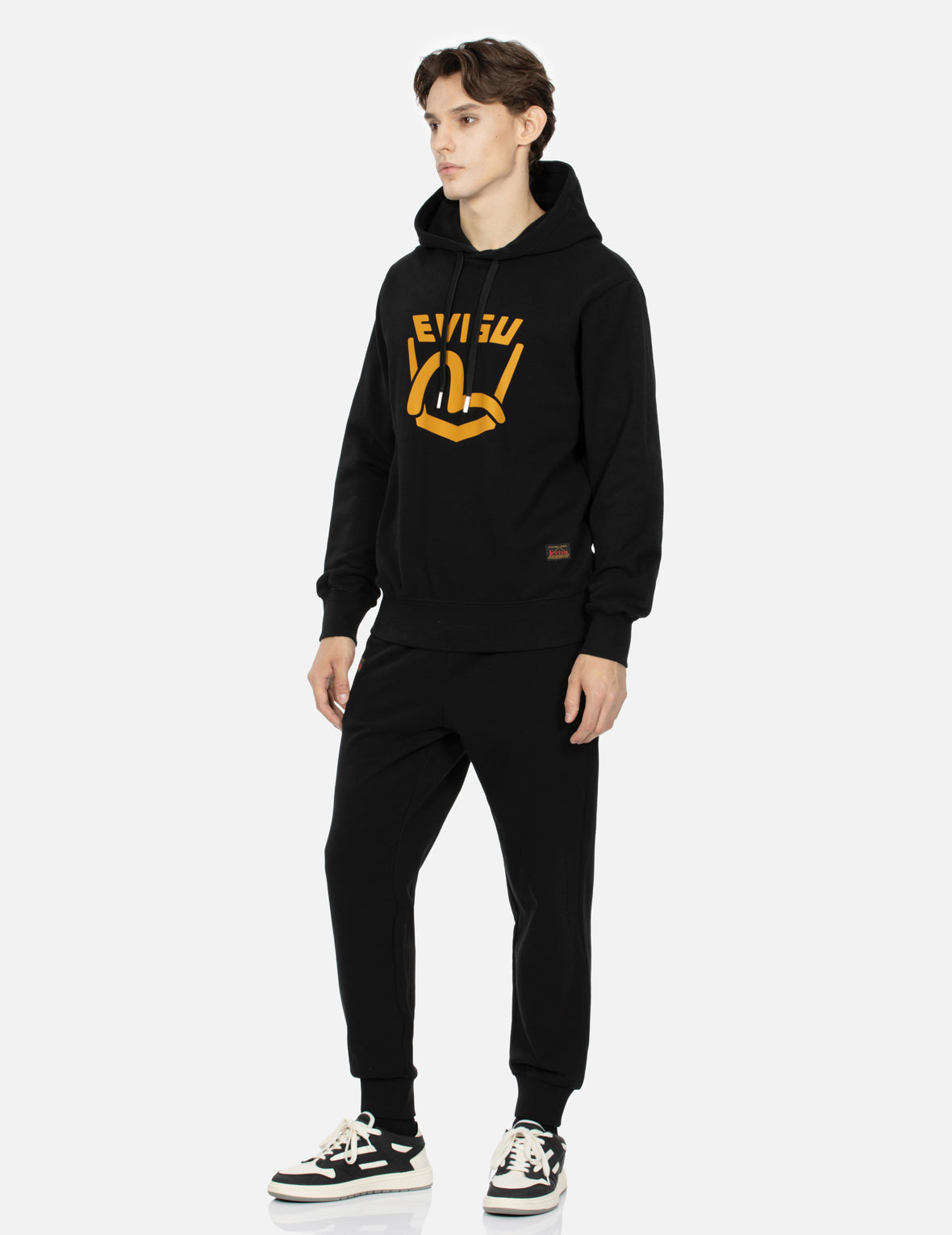 口袋式海鸥印花常规版型卫衣