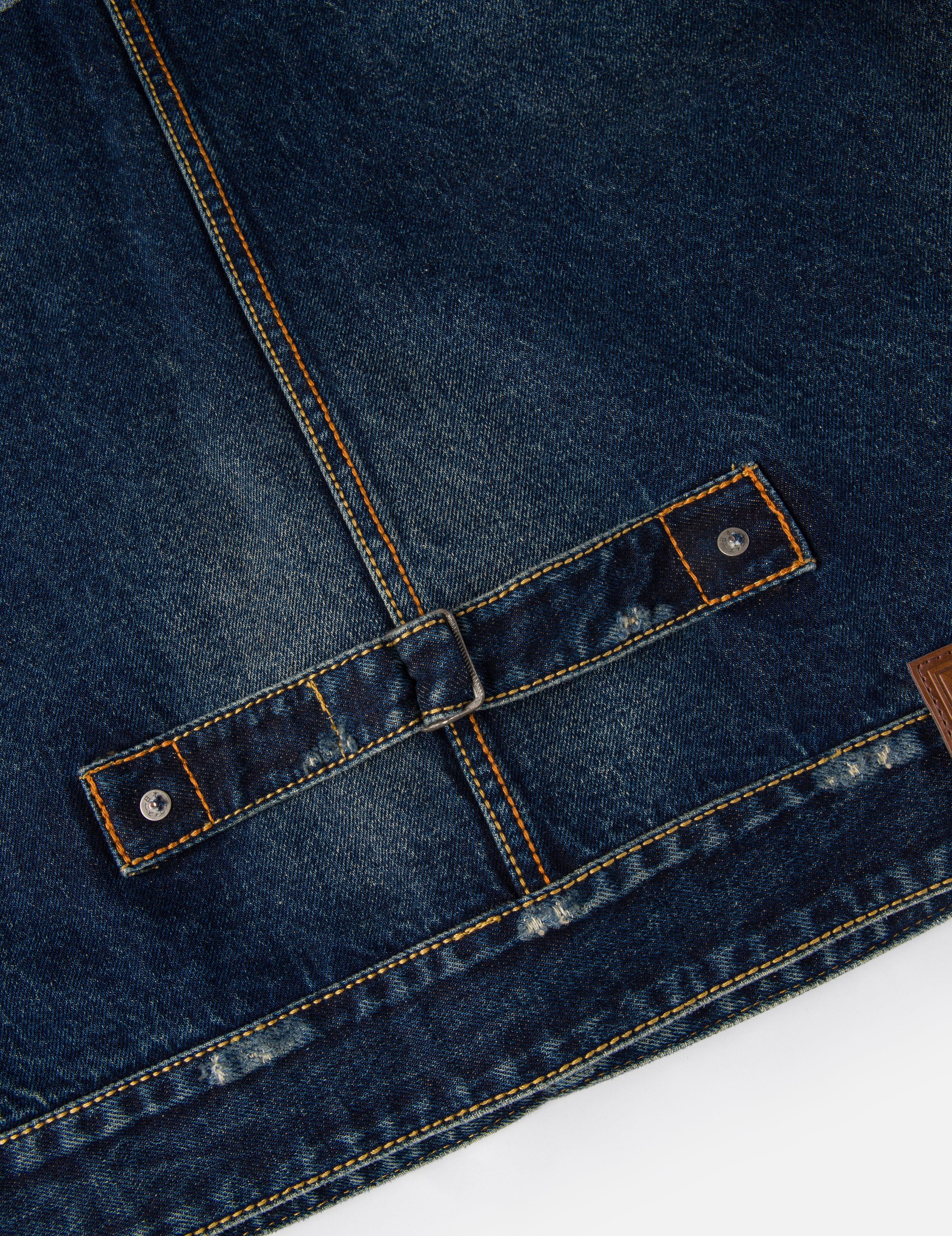 EVISU X GDC 洗水宽版休闲牛仔外套