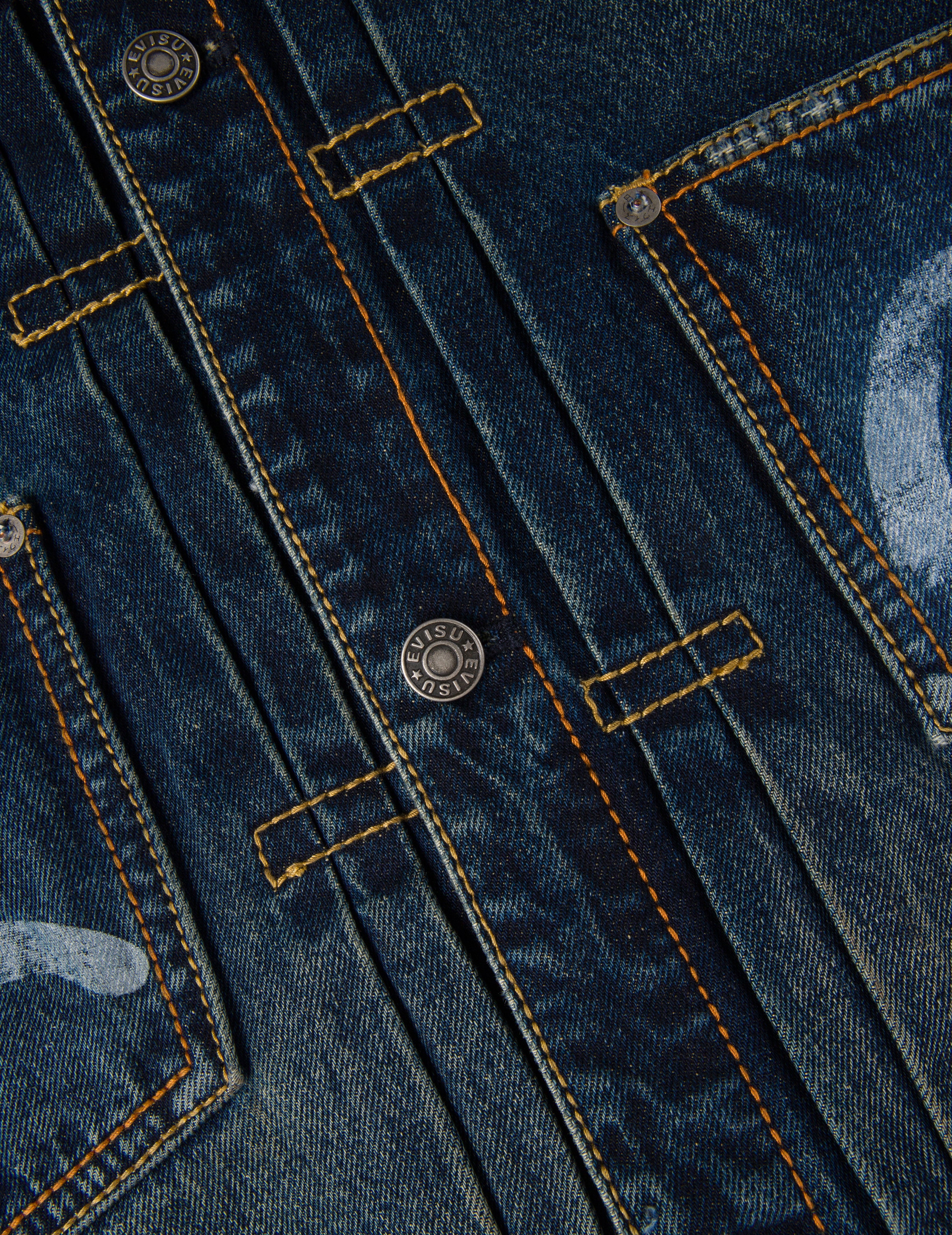 EVISU X GDC 洗水宽版休闲牛仔外套