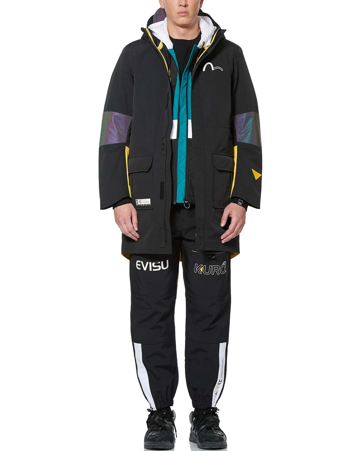 撞色可拆卸式马甲两件式外套