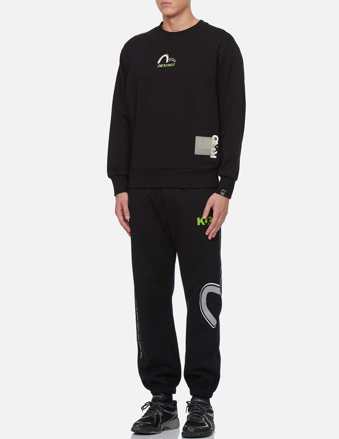 Reflective Seagull Print Sweatpants