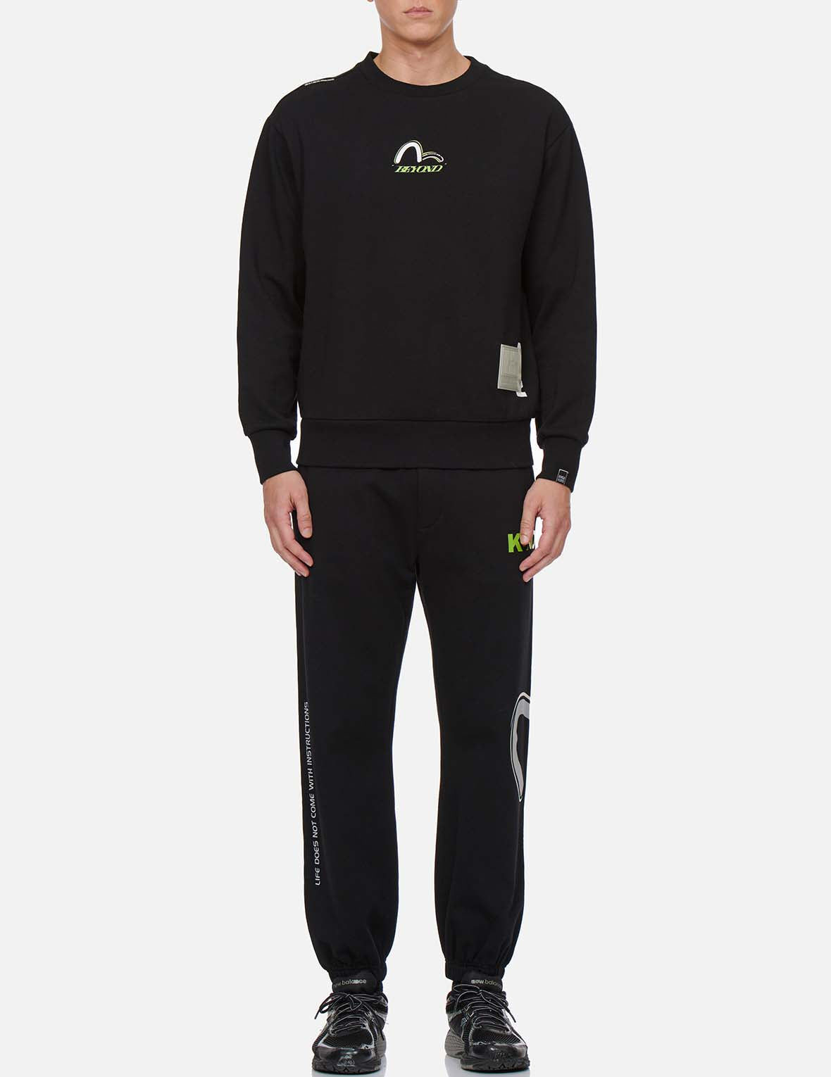 Reflective Seagull Print Sweatpants