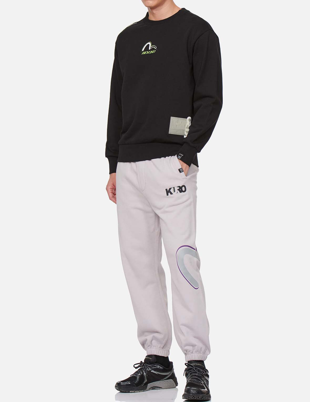 Reflective Seagull Print Sweatpants