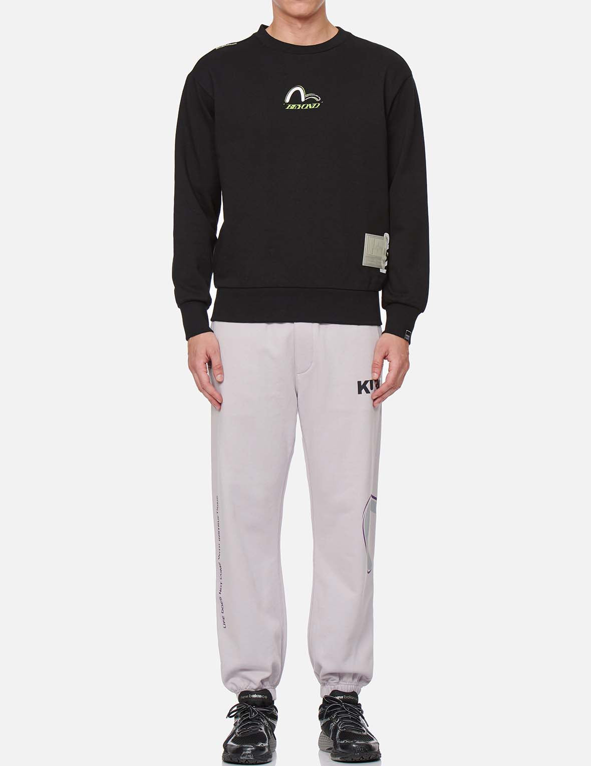 Reflective Seagull Print Sweatpants