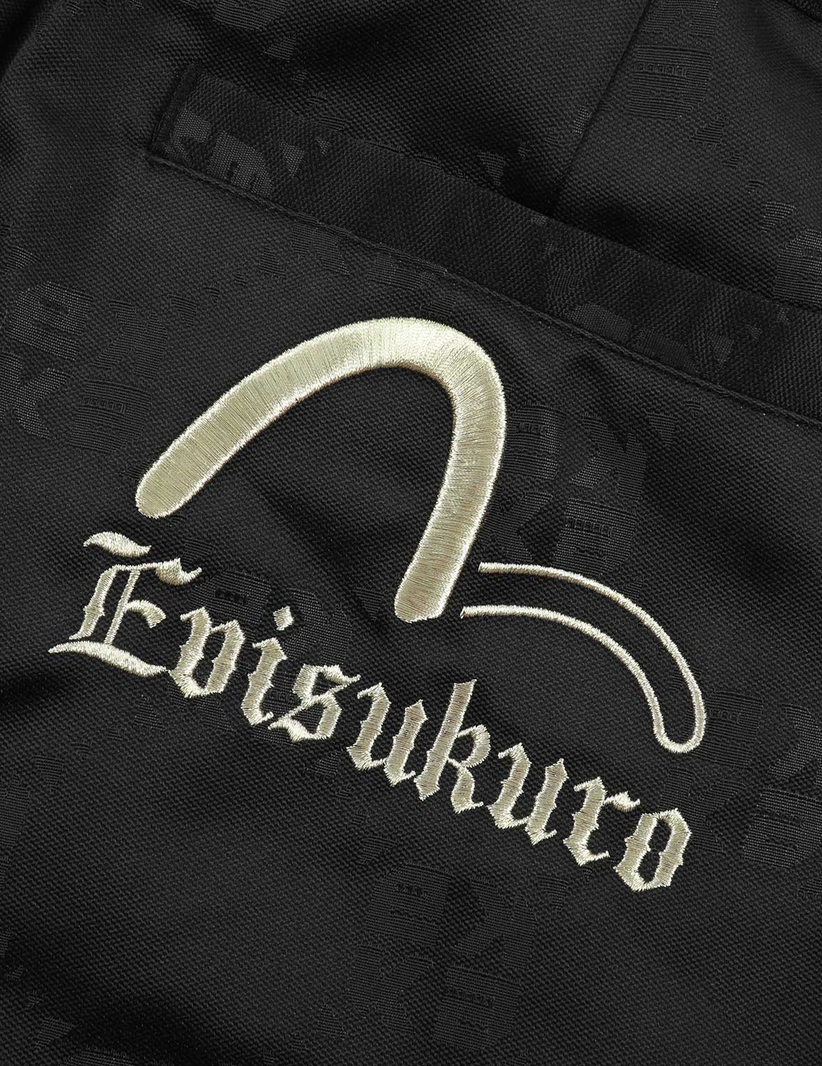 满地标志提花直筒束口裤