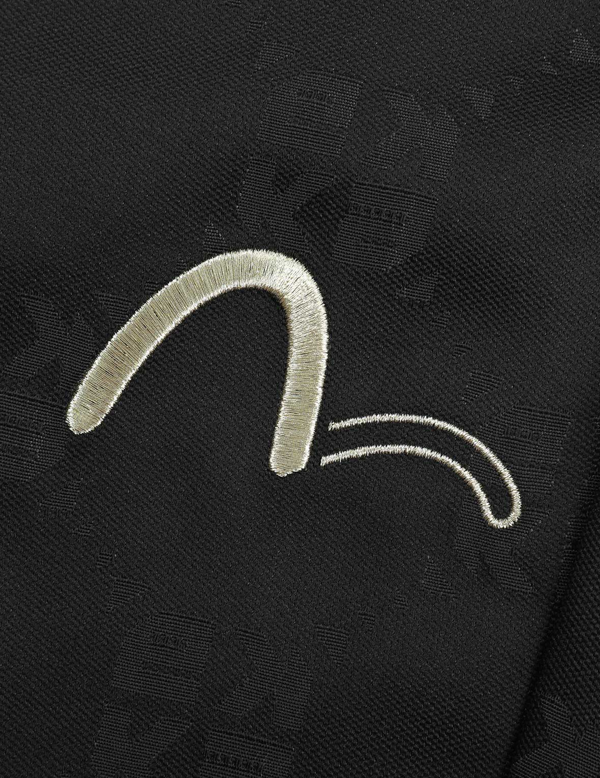 满地标志提花直筒束口裤