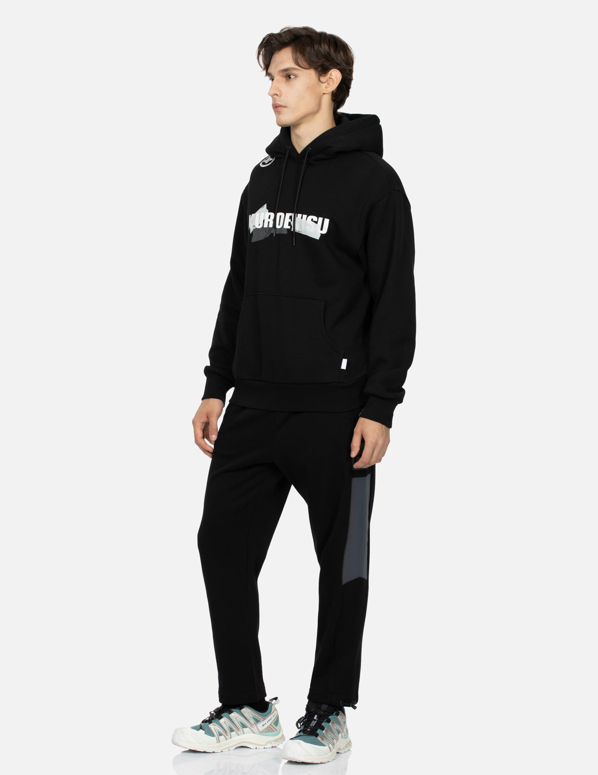 Tape Logo Print Regular Fit Hoodie