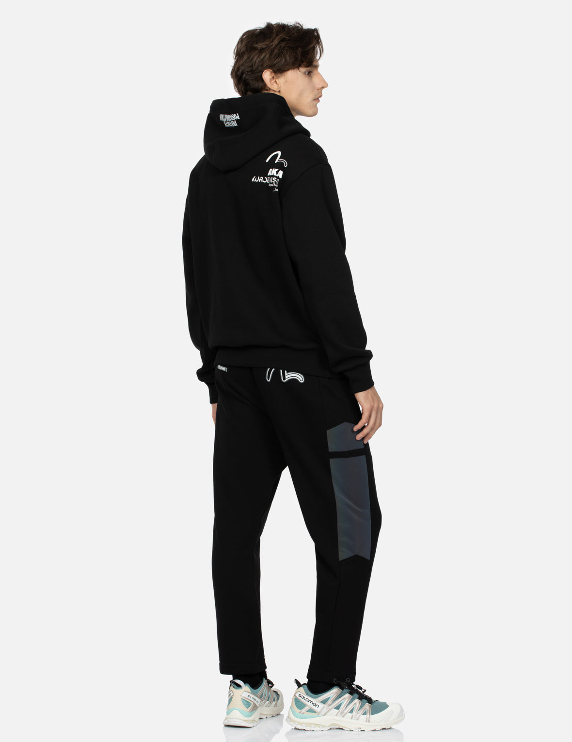 Tape Logo Print Regular Fit Hoodie