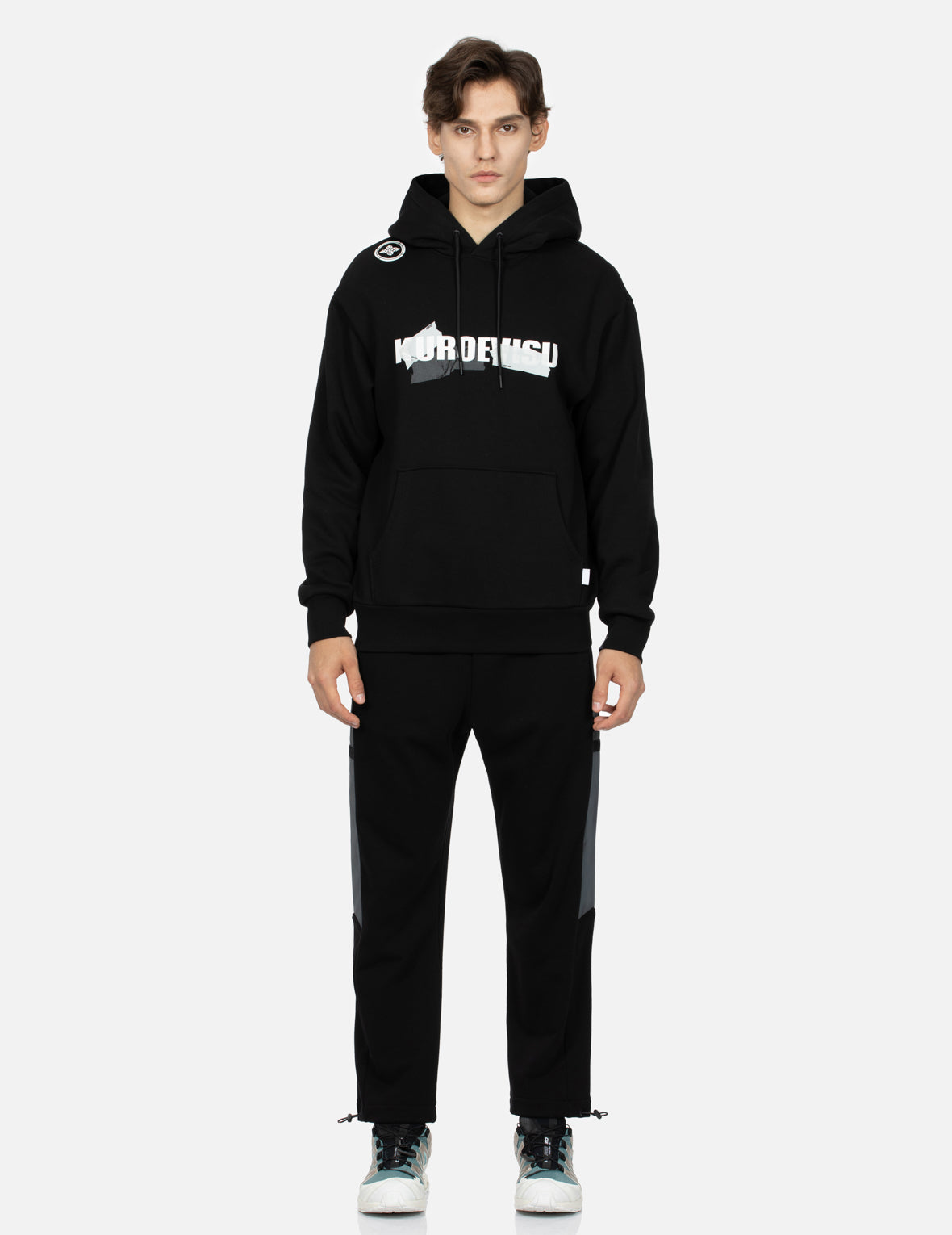 Tape Logo Print Regular Fit Hoodie