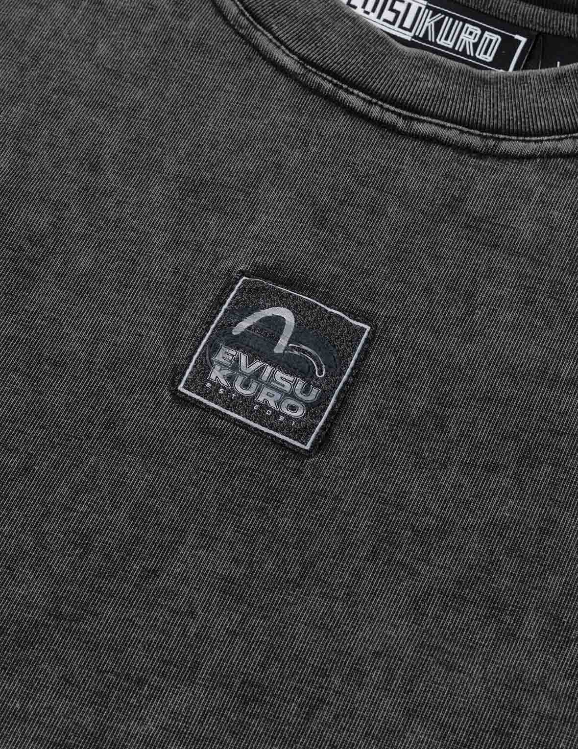 EVISUKURO Label and Seagull Print Oversized 2-in-1 long-sleeve T-shirt