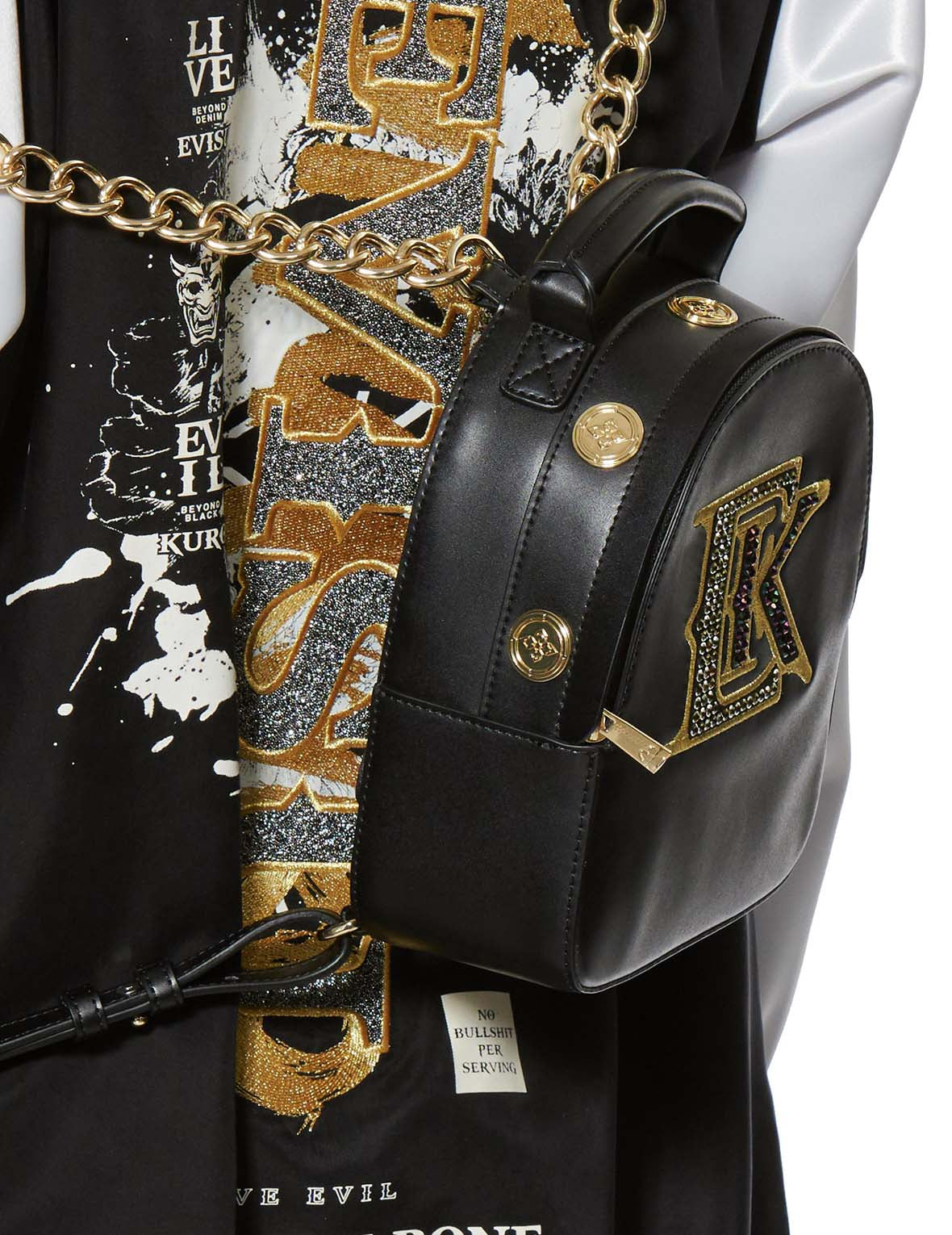 Logo Mini Backpack with Crystals from Swarovski