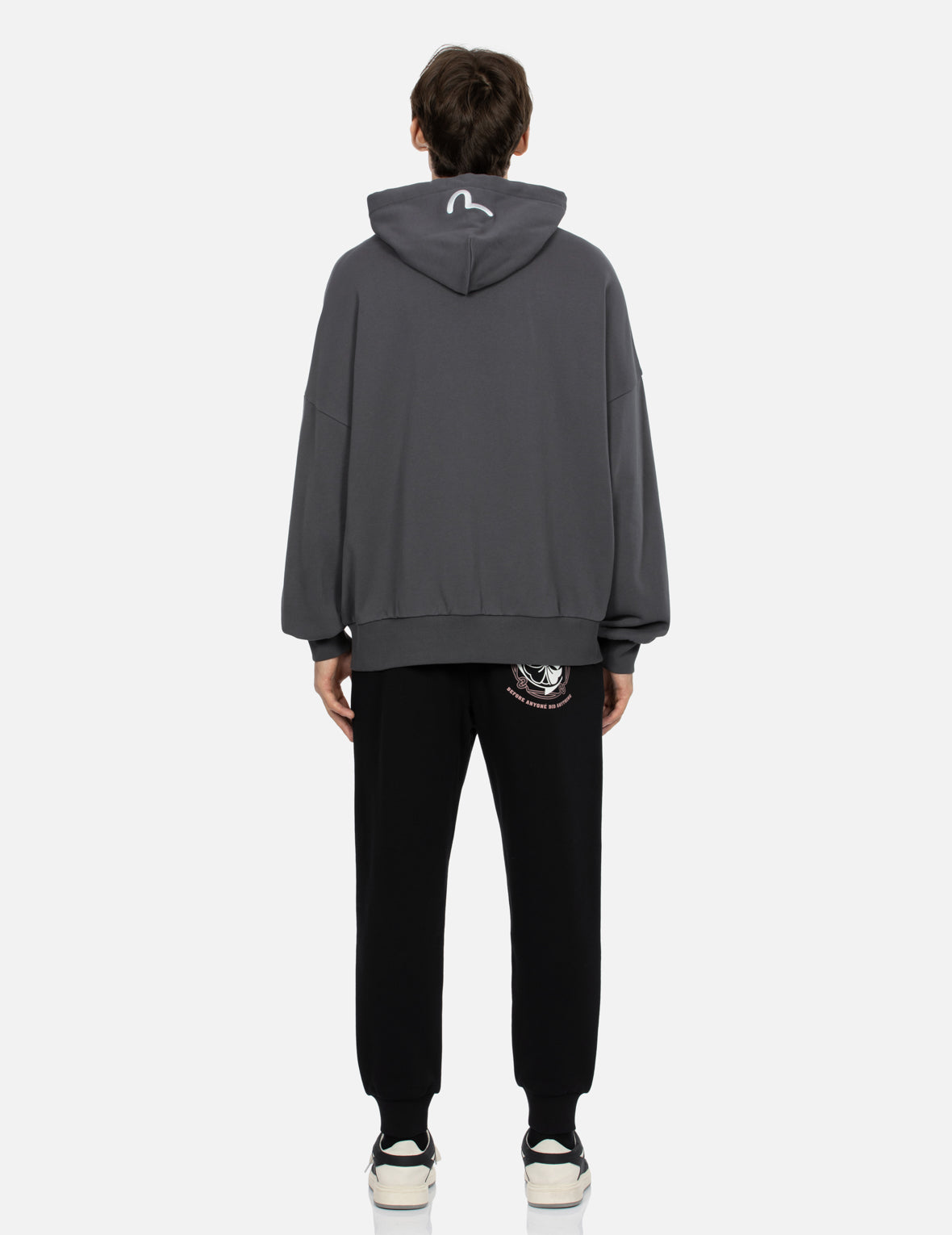 家花印花宽版连帽卫衣