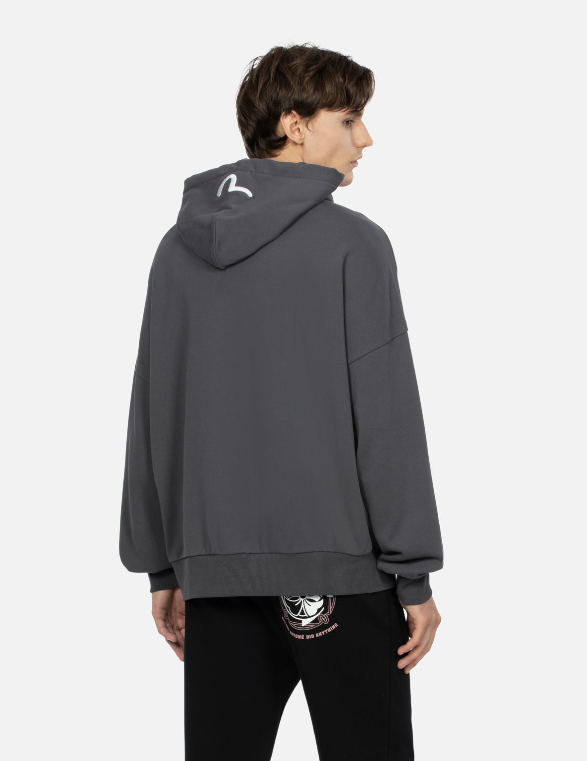 家花印花宽版连帽卫衣