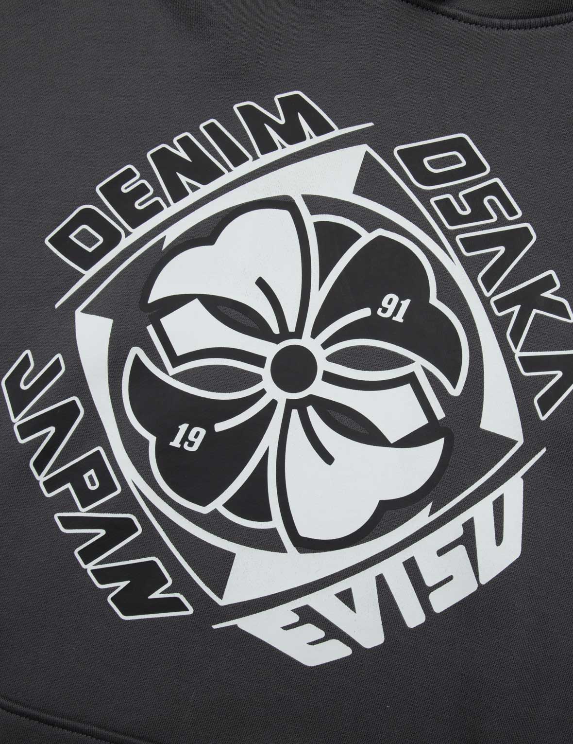 家花印花宽版连帽卫衣