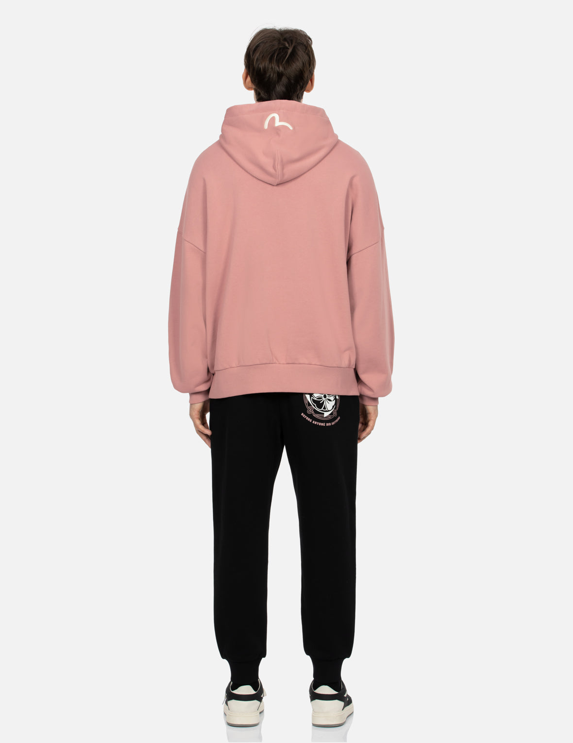 家花印花宽版连帽卫衣