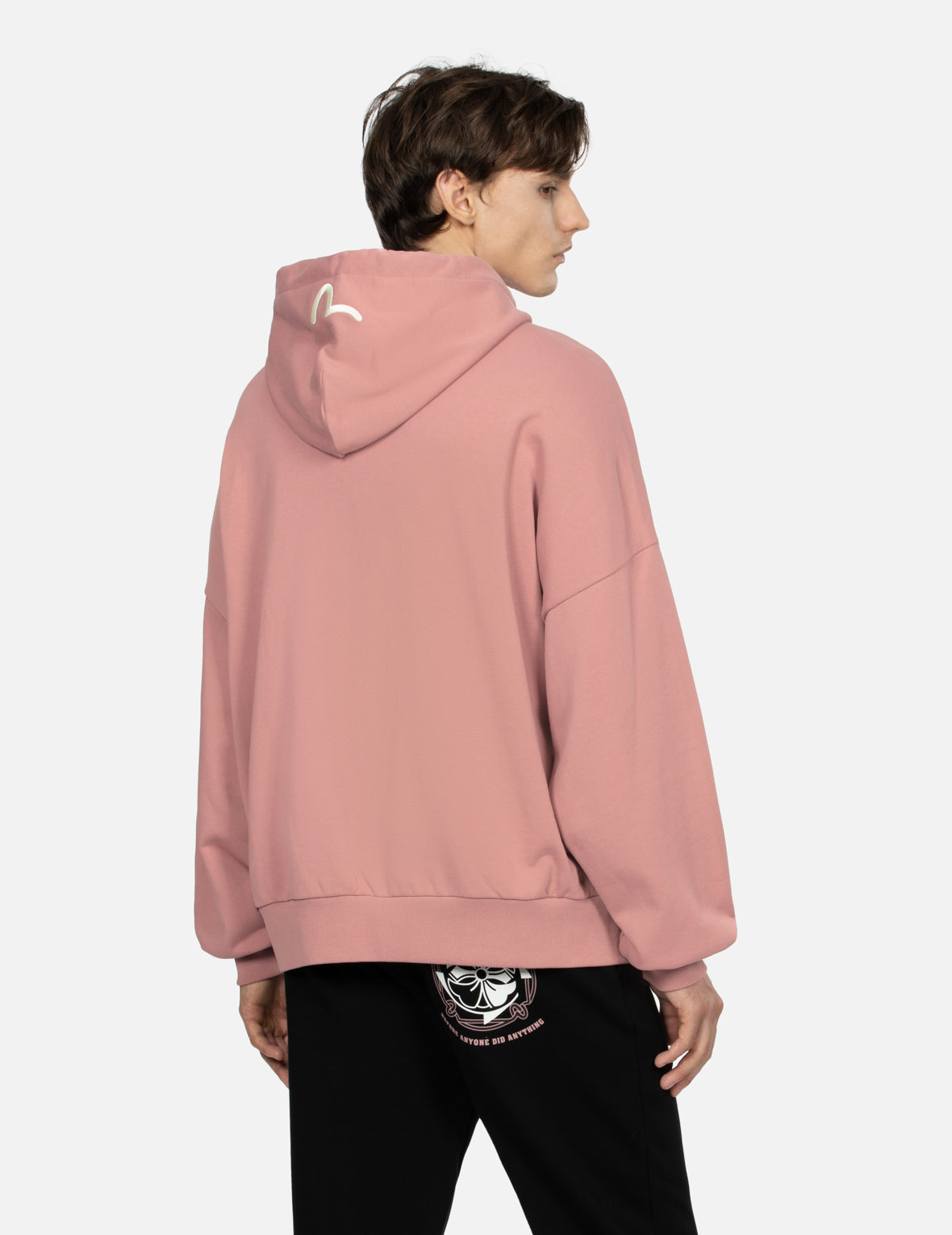 家花印花宽版连帽卫衣