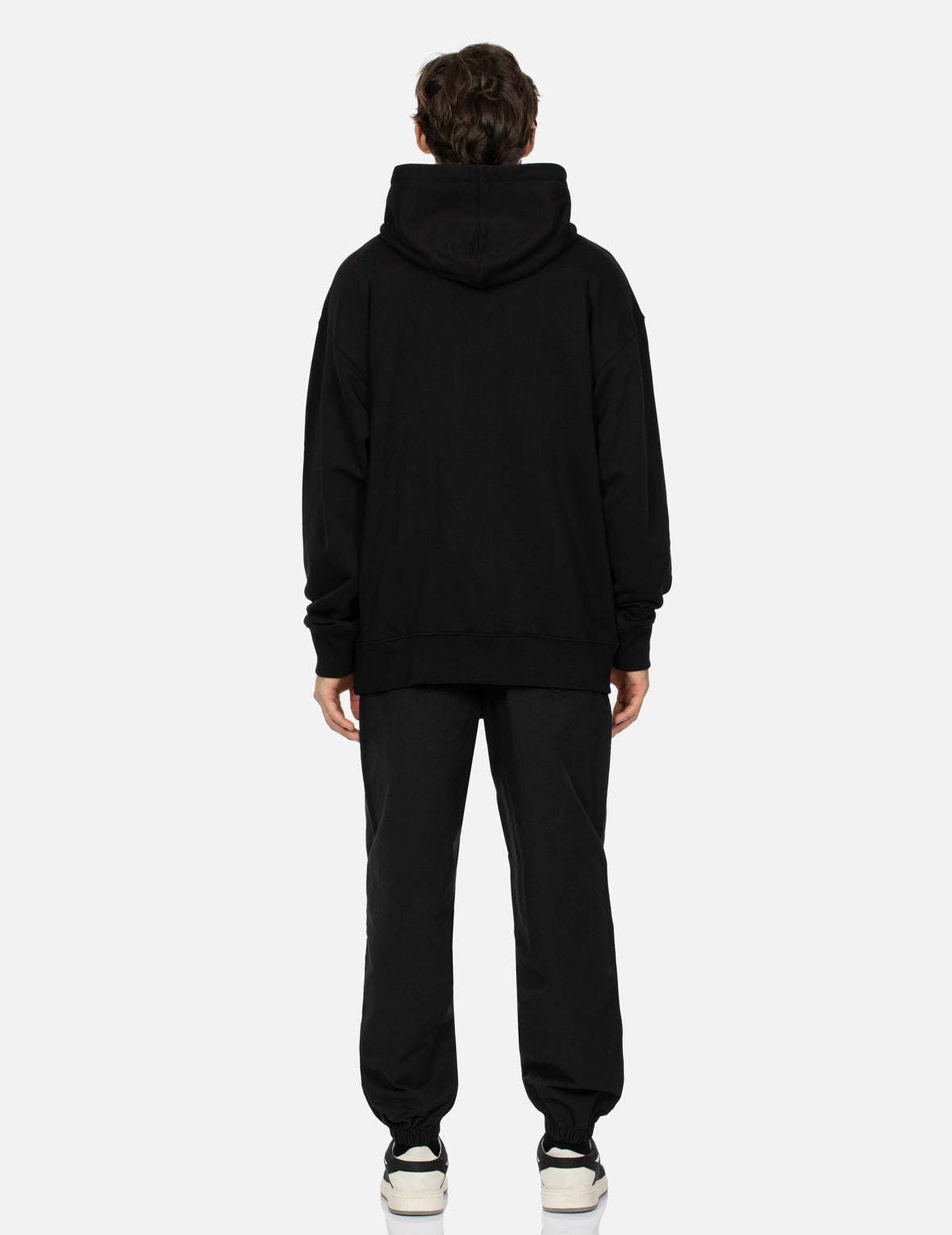 Peeping Godhead Pattern Seagull Print Loose Fit Hoodie