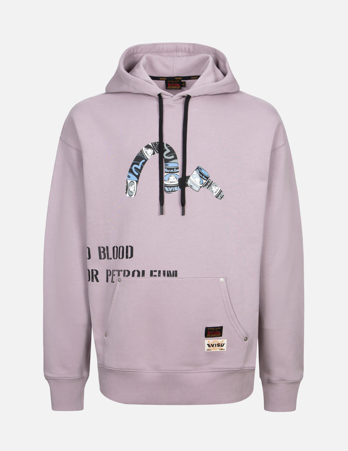 Peeping Godhead Pattern Seagull Print Loose Fit Hoodie
