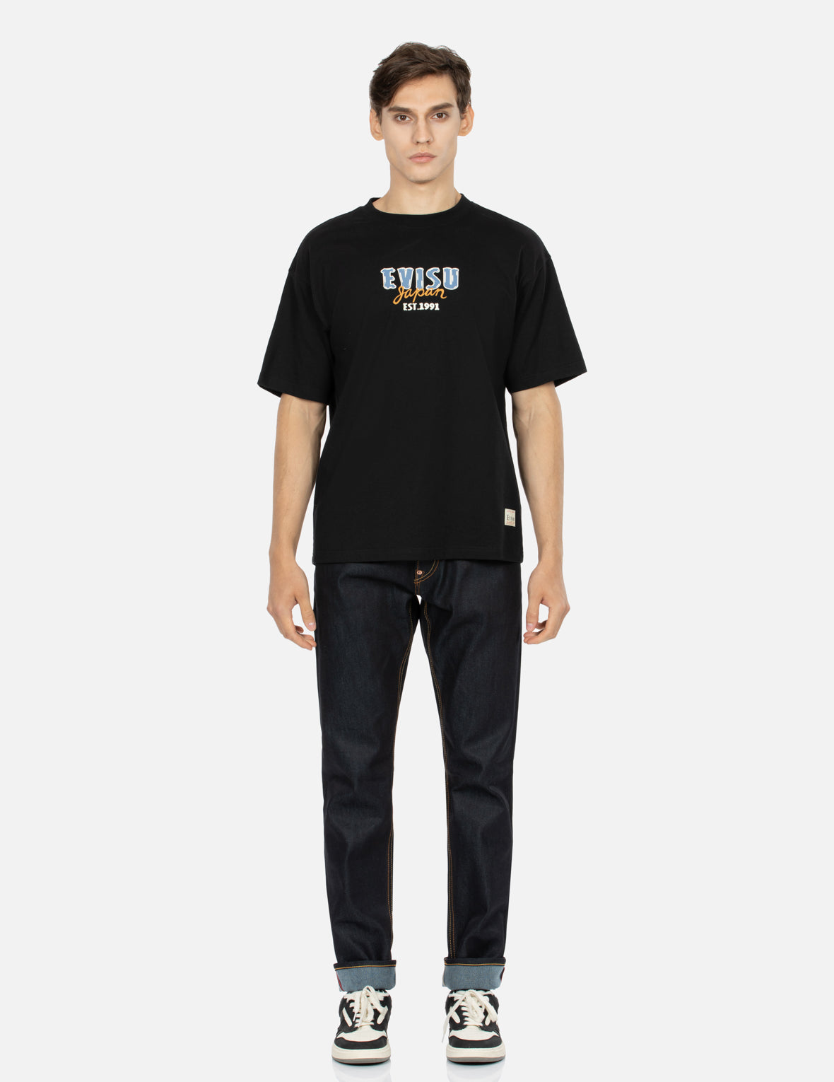 Kumadori Daruma Daicock Print Relax Fit T-shirt
