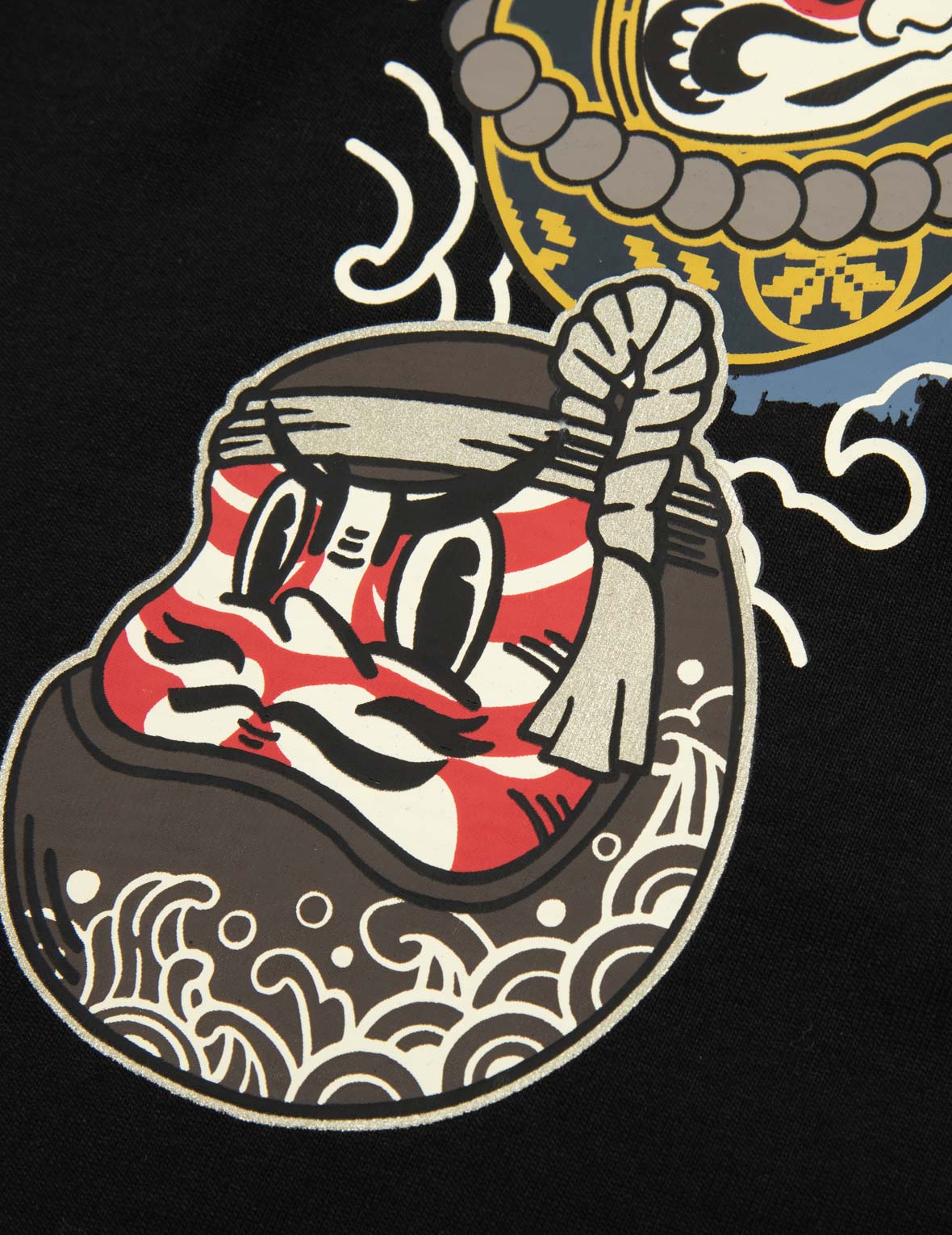 Kumadori Daruma Daicock Print Relax Fit T-shirt