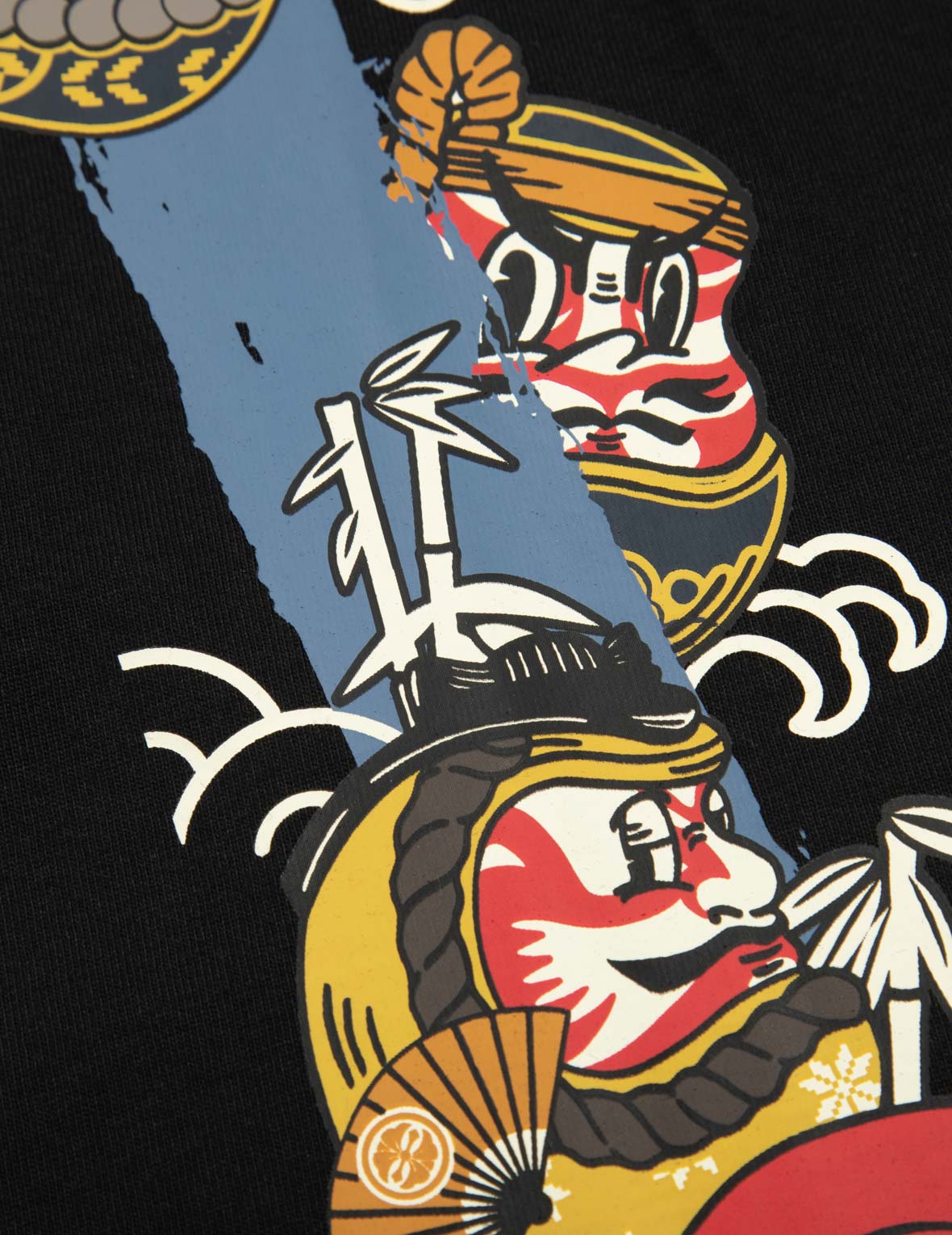 Kumadori Daruma Daicock Print Relax Fit T-shirt