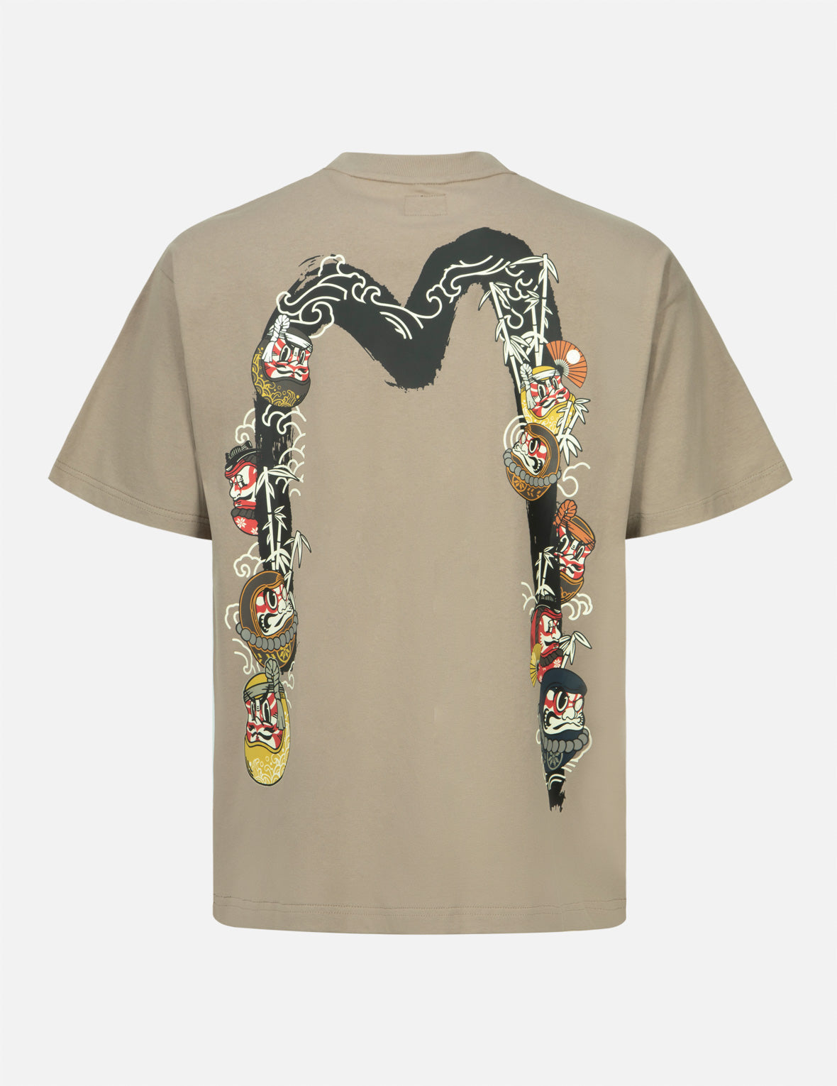Kumadori Daruma Daicock Print Relax Fit T-shirt