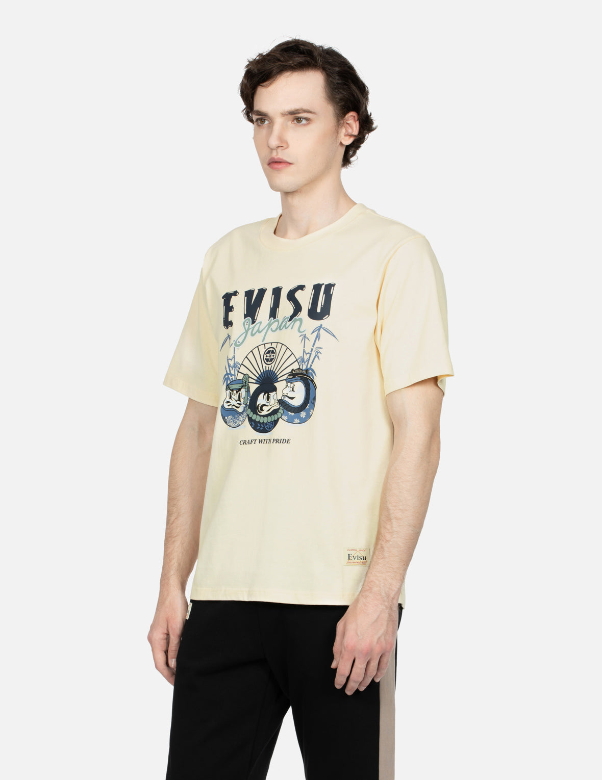 Kumadori Daruma Print Regular Fit T-shirt