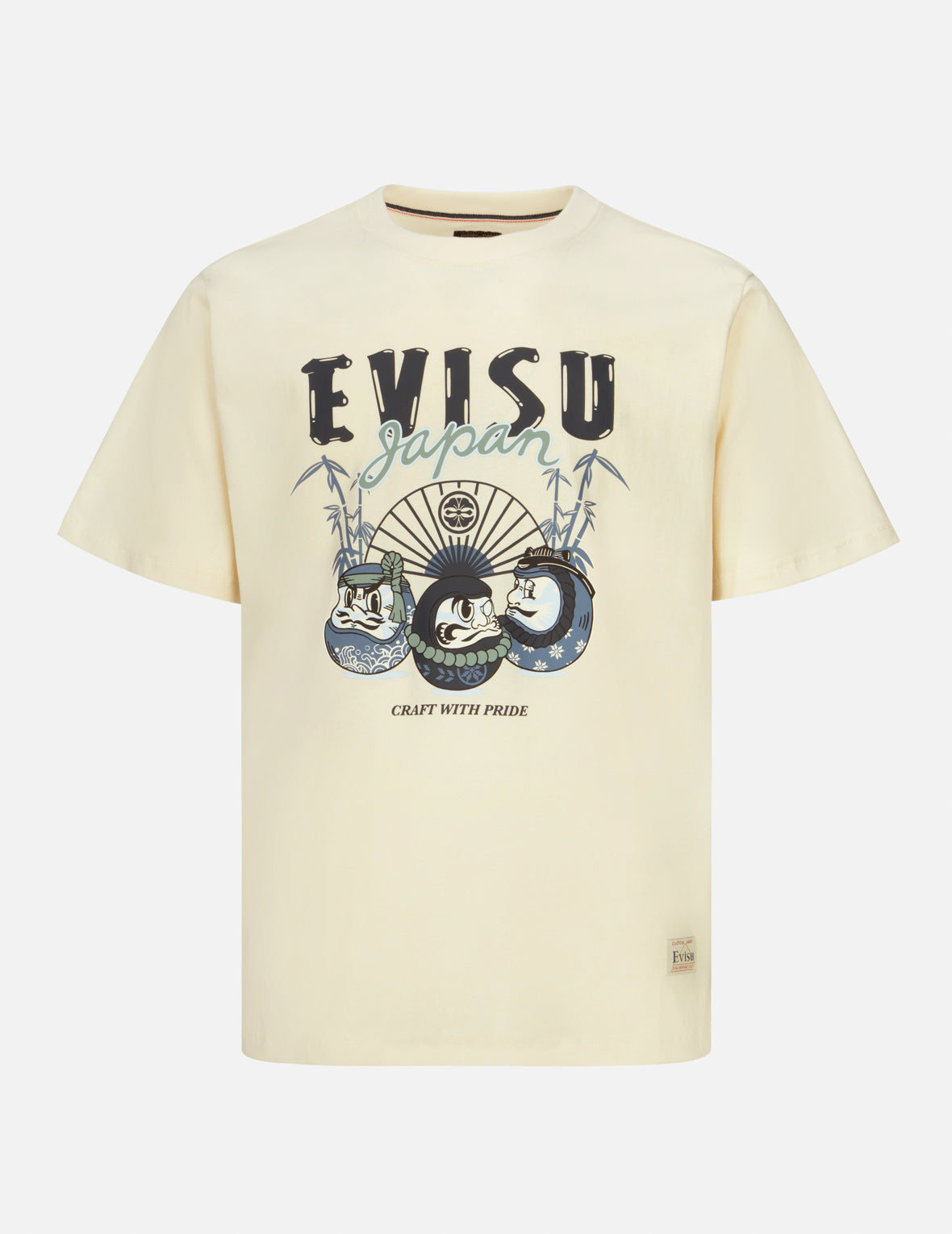 Kumadori Daruma Print Regular Fit T-shirt