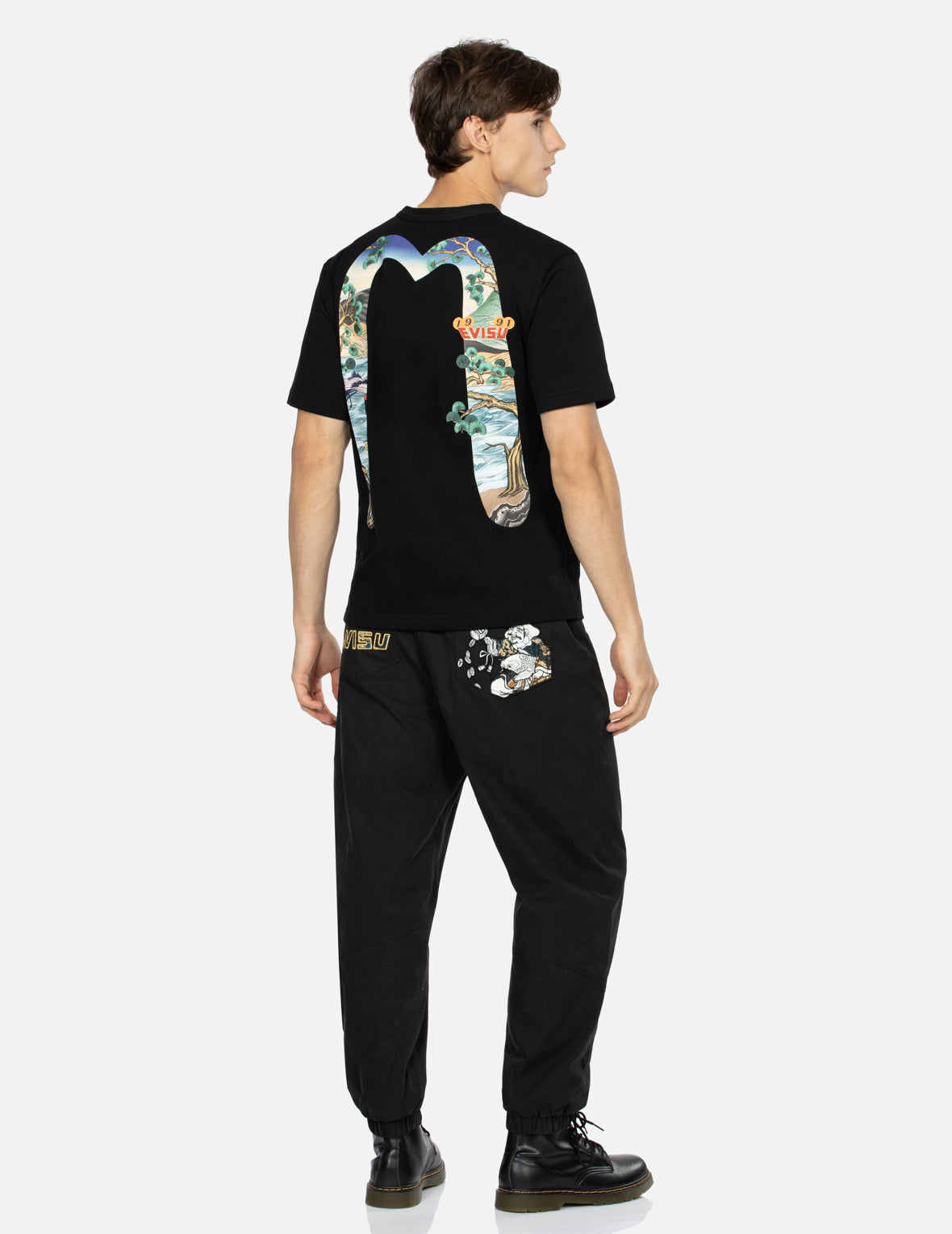 Pine-pattern Daicock Print Regular Fit T-shirt