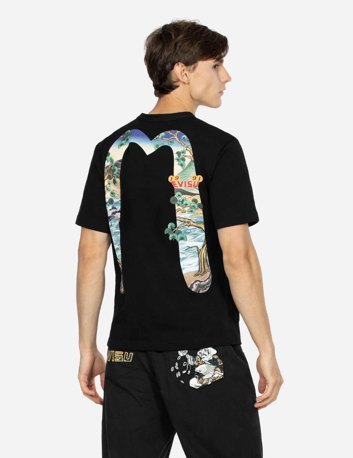 Pine-pattern Daicock Print Regular Fit T-shirt