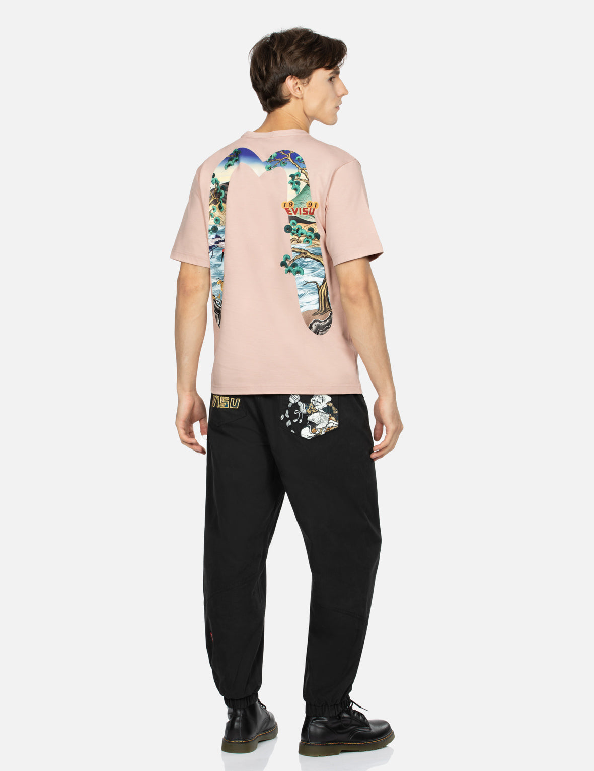 Pine-pattern Daicock Print Regular Fit T-shirt