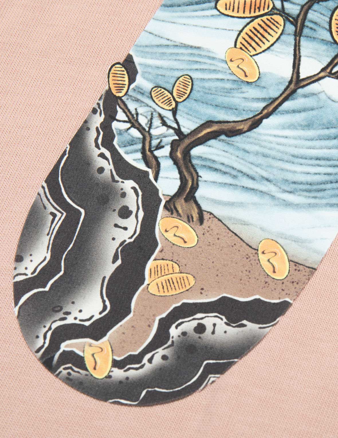 Pine-pattern Daicock Print Regular Fit T-shirt