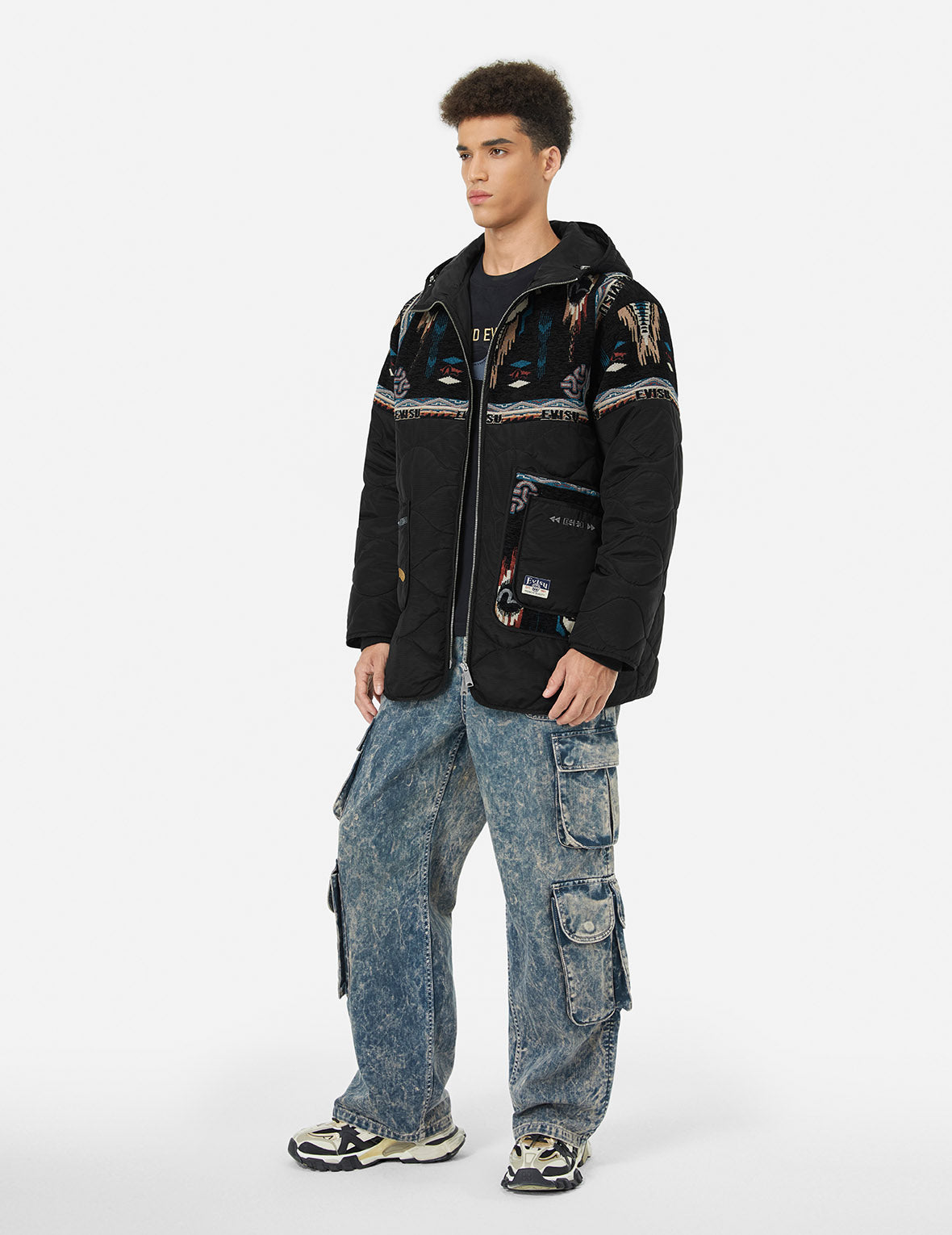 Chimayo Tapestry Jacquard Relax Fit Quilted Jacket