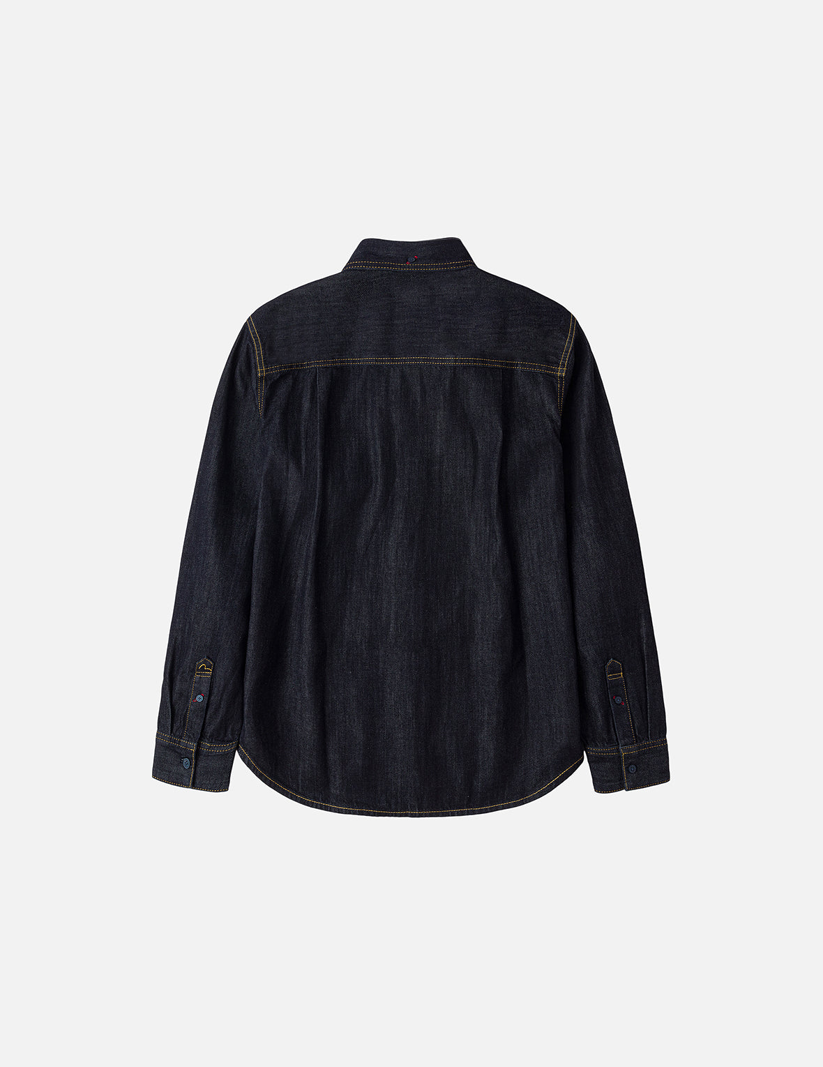 Seagull Embroidery Regular Fit Denim Long-sleeve Shirt