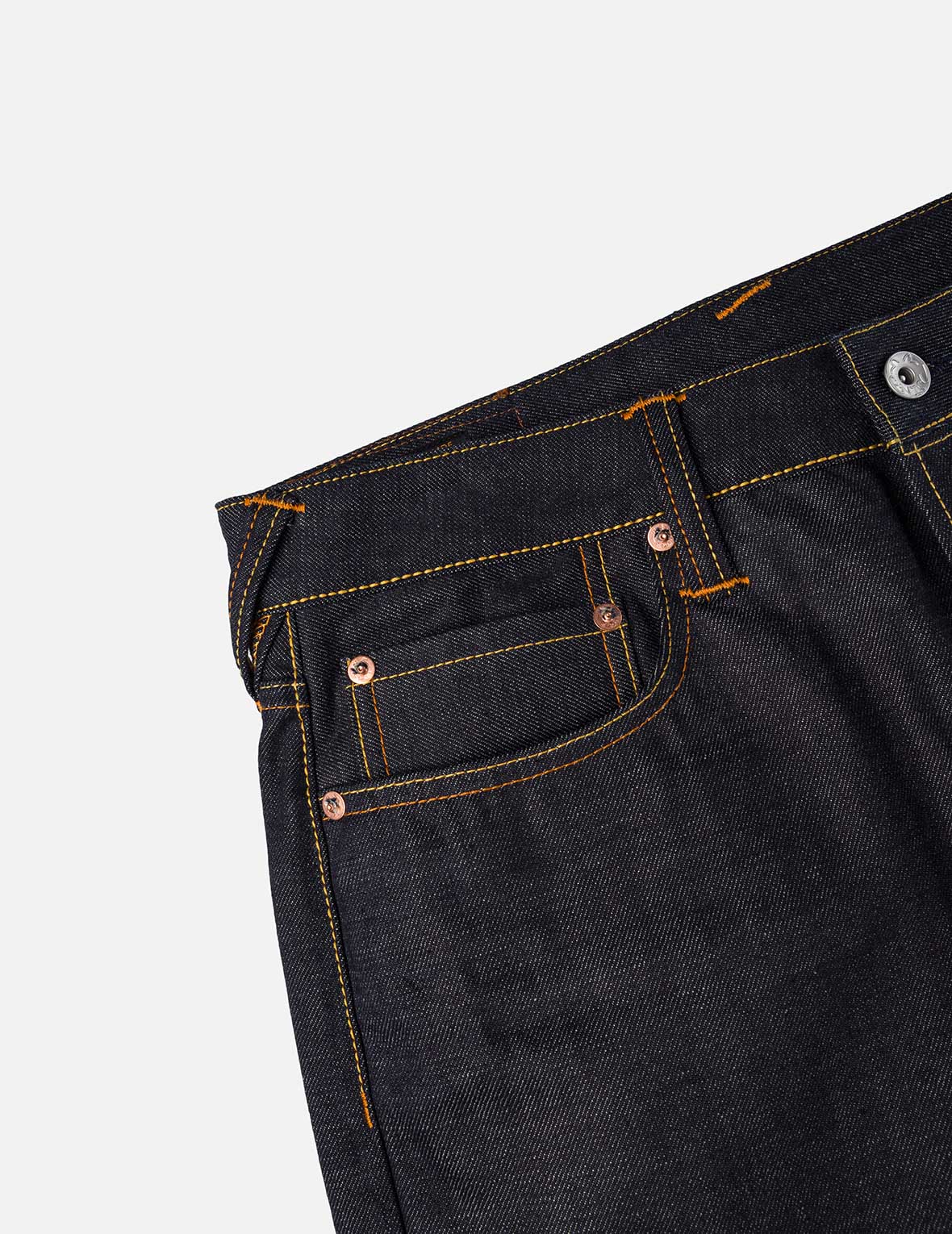 Handbrush Daicock Print with Wave Embroidery Relax Fit Jeans