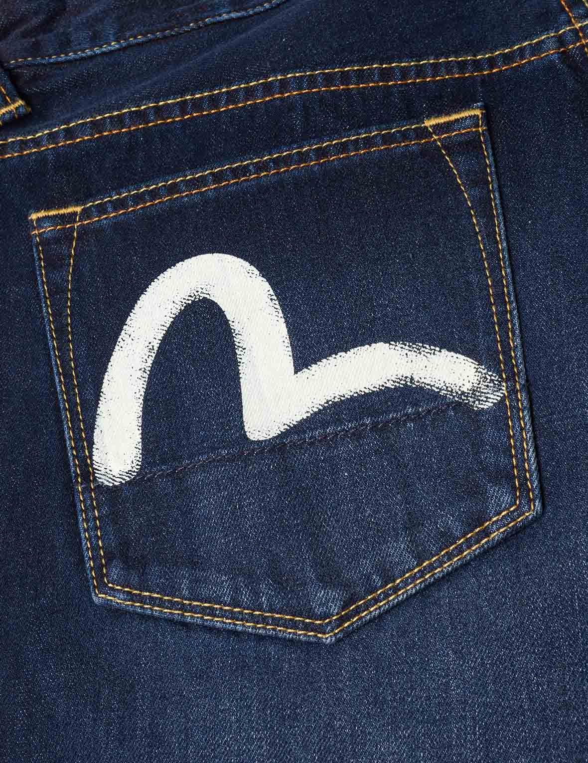Ecru Brushstoke Seagull Print Regular Fit Jeans #2020