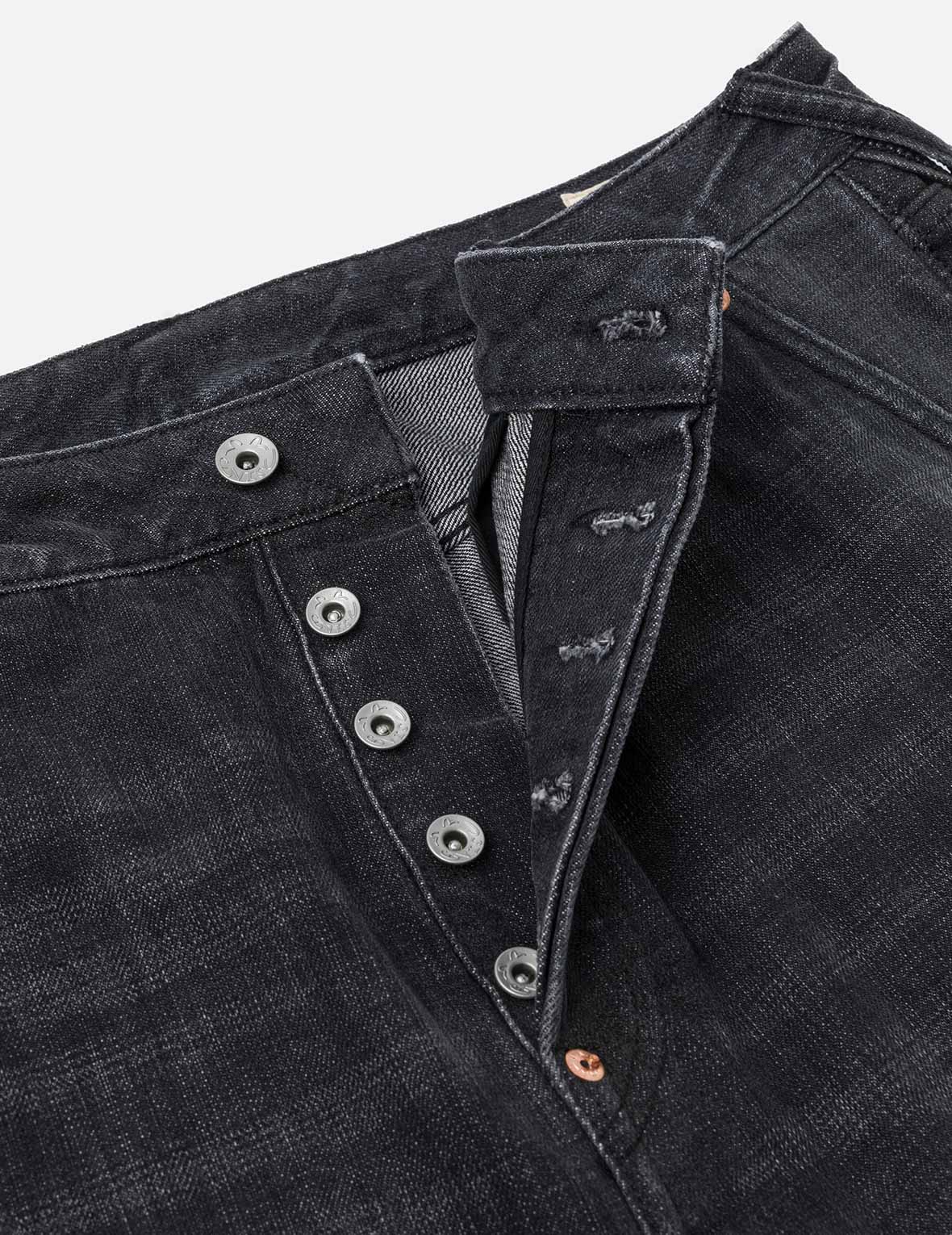 Emboss Seagull and Logo Regular Fit Denim Jogger