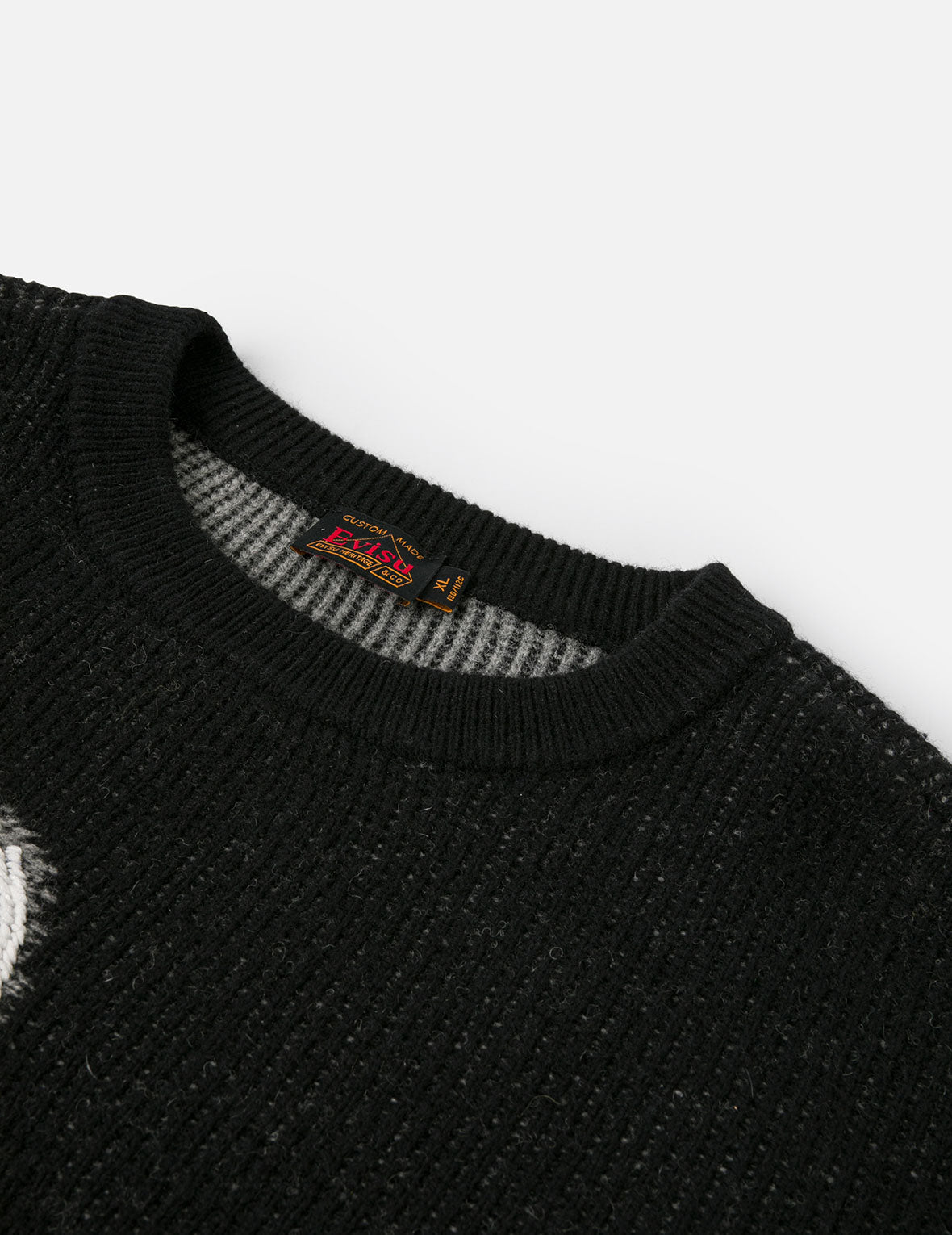 Seagull and Logo Intarsia Relax Fit Knitted Sweater