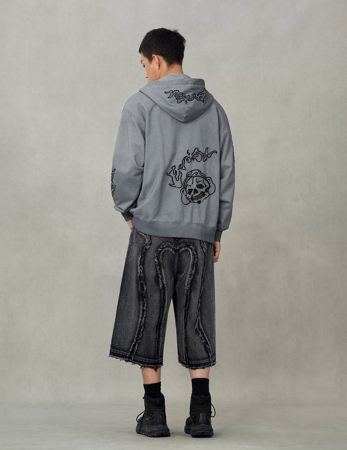 Tattoo Styles Embroidery Oversized Hoodie Jacket