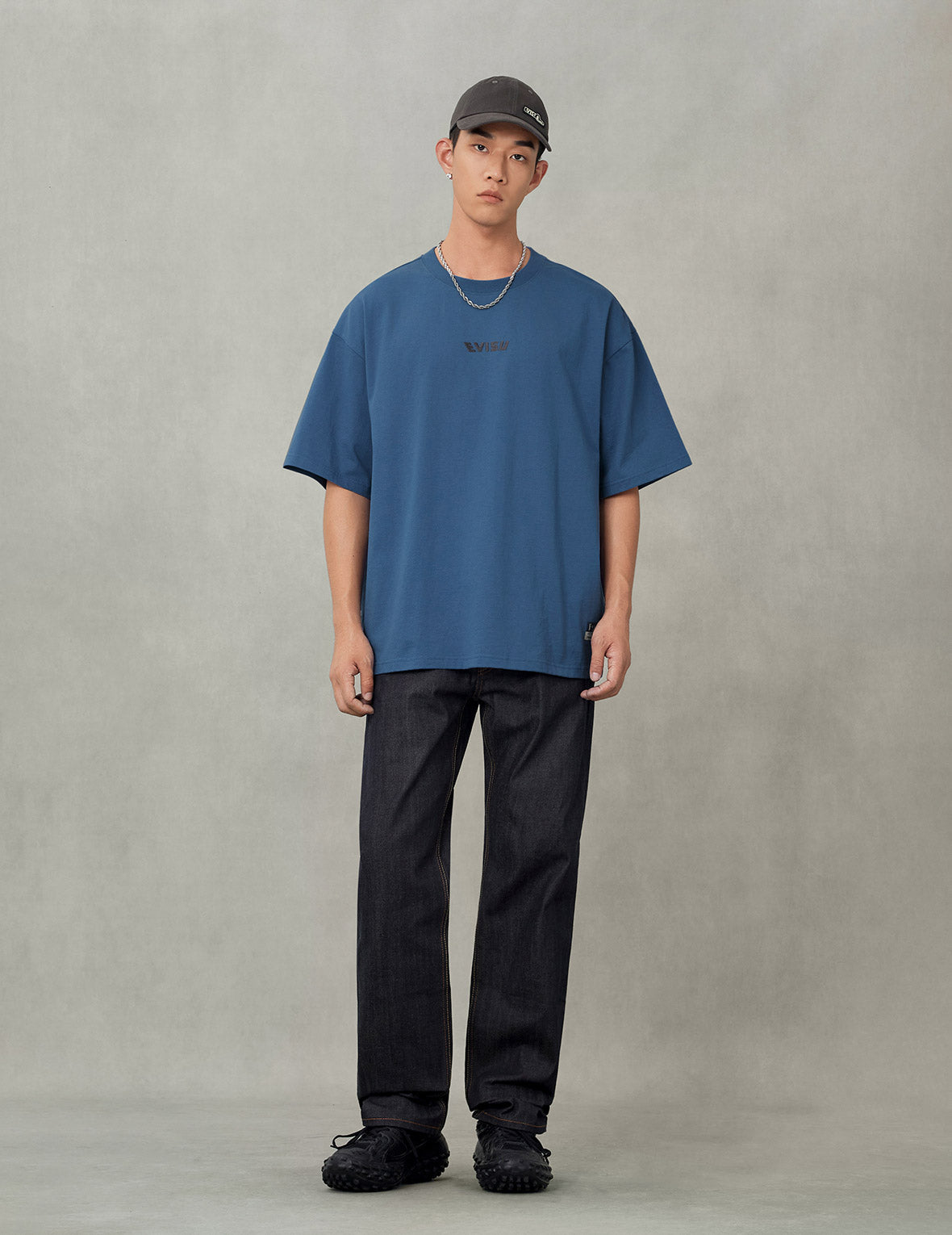 Handbrush Daicock Print Loose Fit T-Shirt