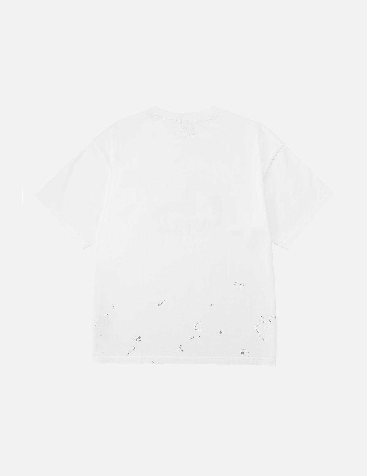 Graffiti-Style Seagull and Logo Print Relax Fit T-Shirt